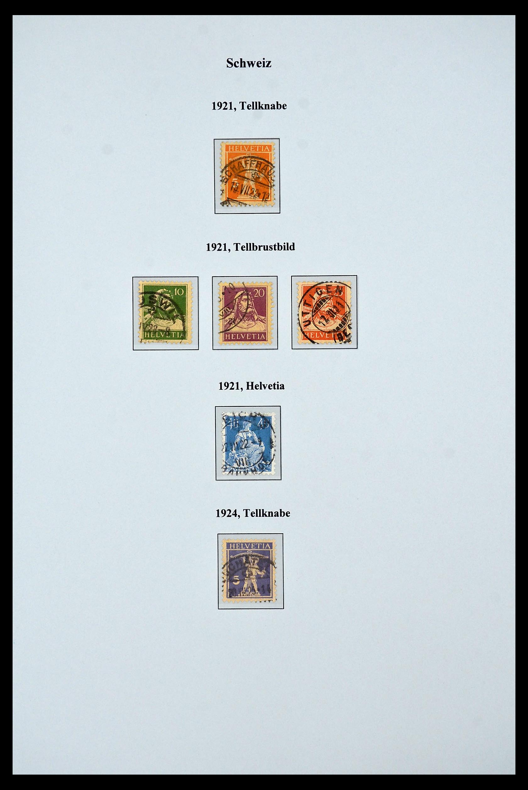 34244 071 - Postzegelverzameling 34244 Zwitserland 1822(!)-1989.