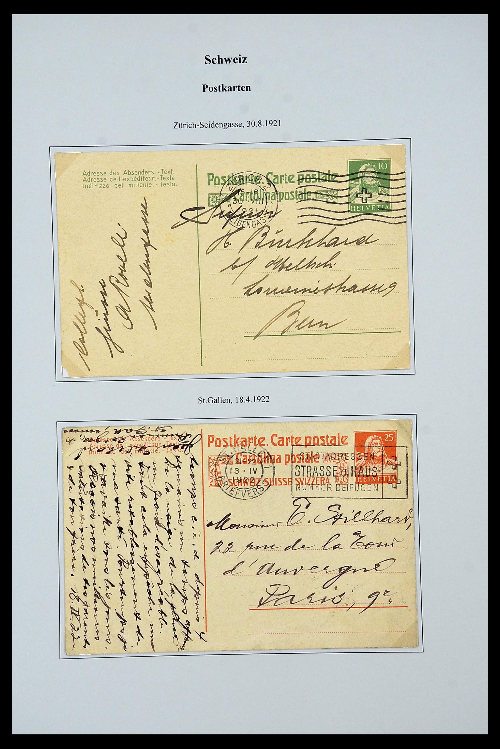 34244 072 - Stamp collection 34244 Switzerland 1822(!)-1989.