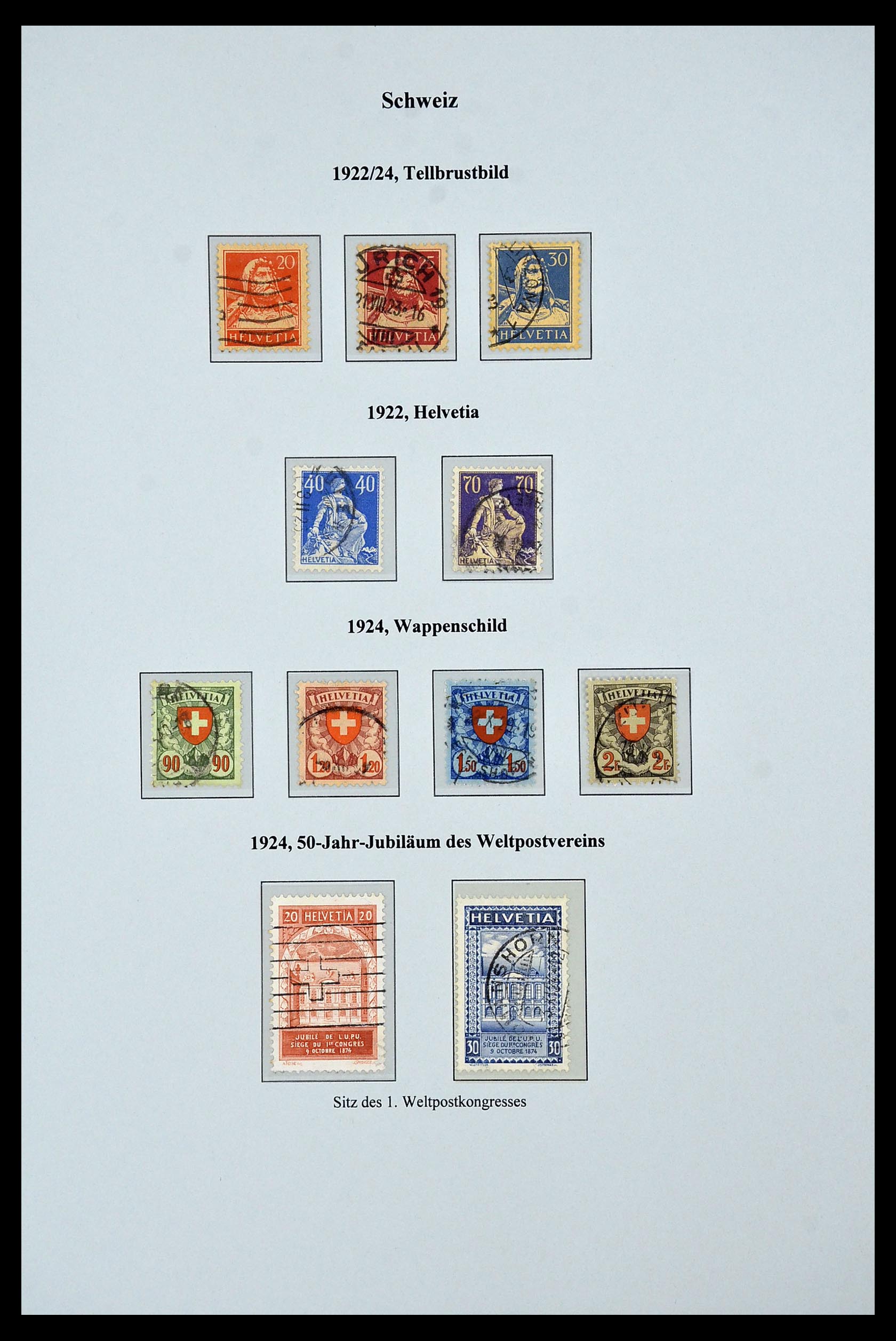 34244 075 - Postzegelverzameling 34244 Zwitserland 1822(!)-1989.