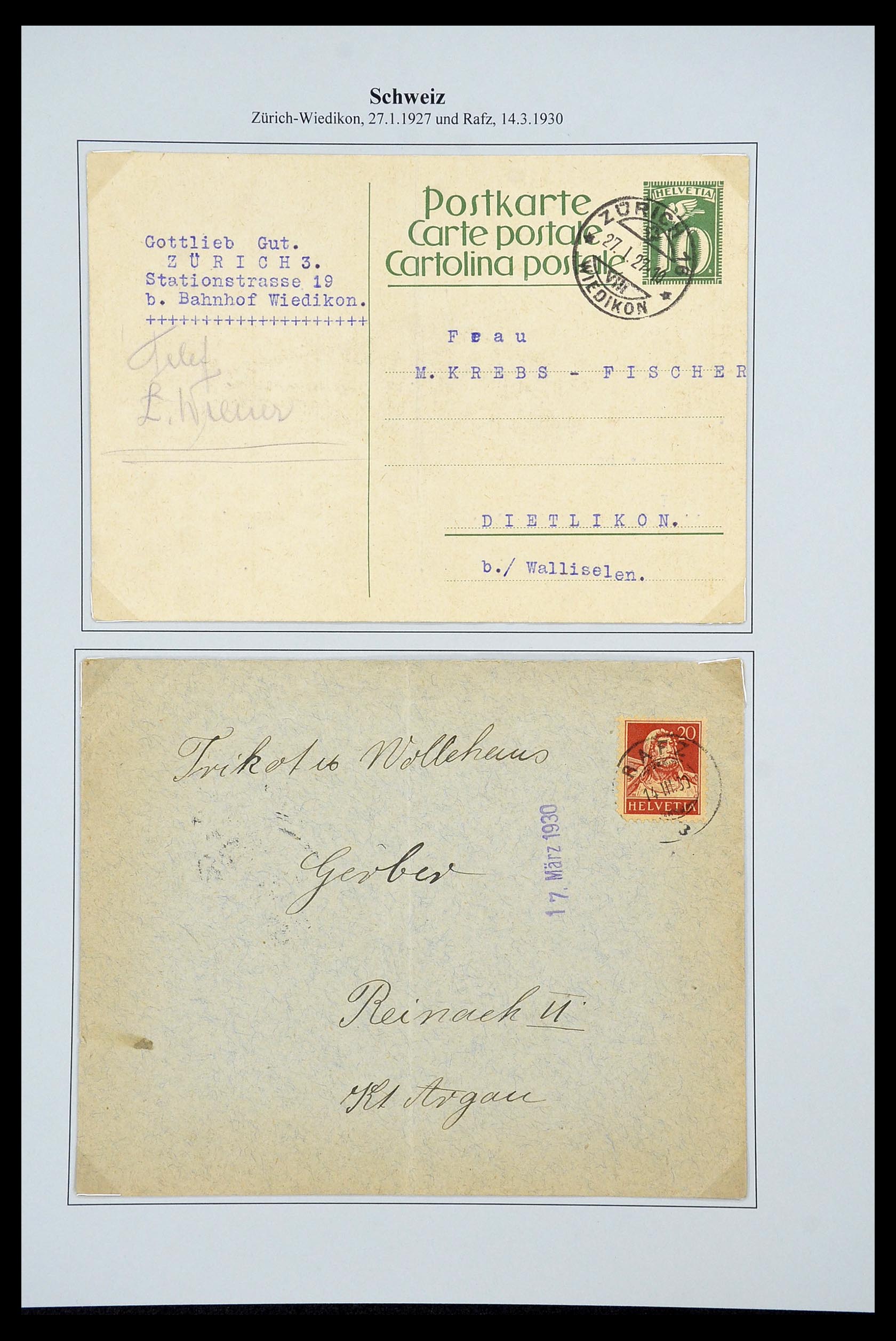 34244 081 - Postzegelverzameling 34244 Zwitserland 1822(!)-1989.
