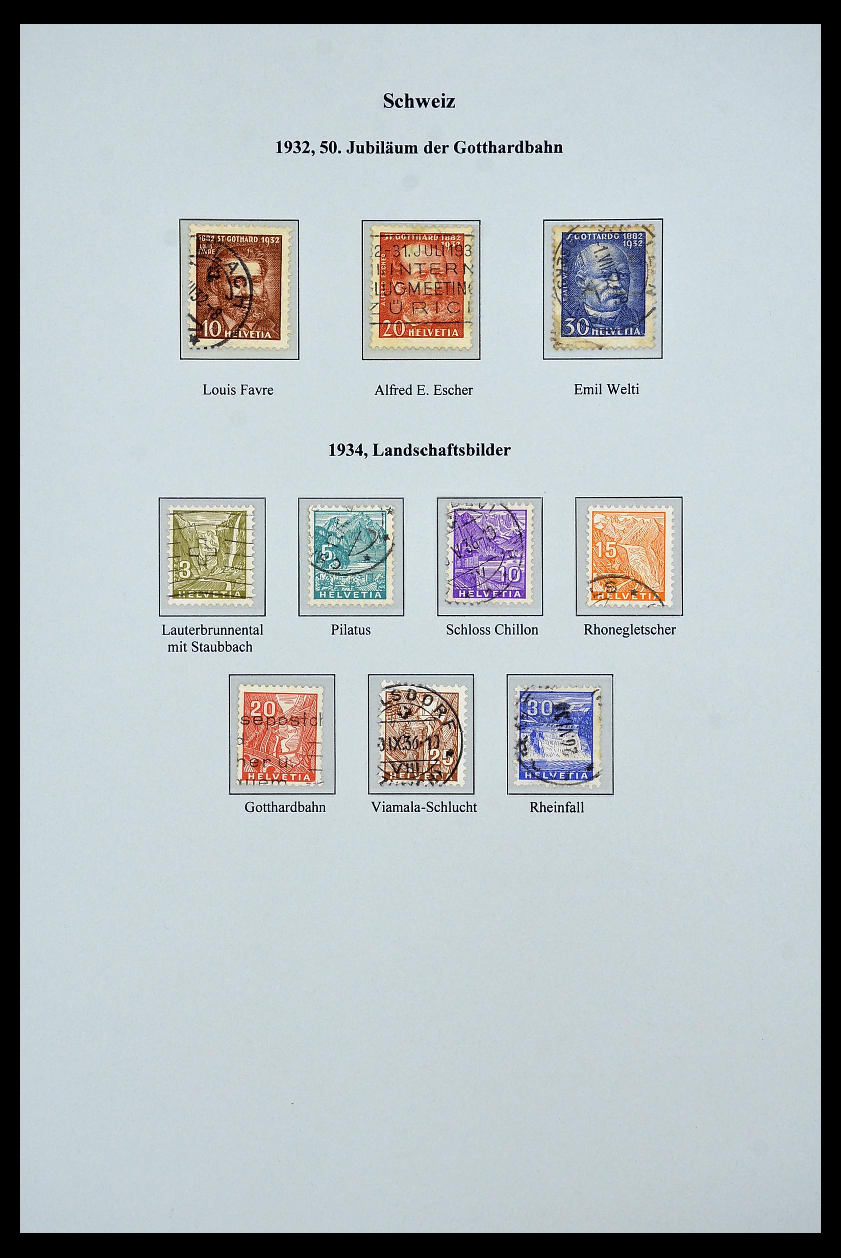 34244 092 - Stamp collection 34244 Switzerland 1822(!)-1989.