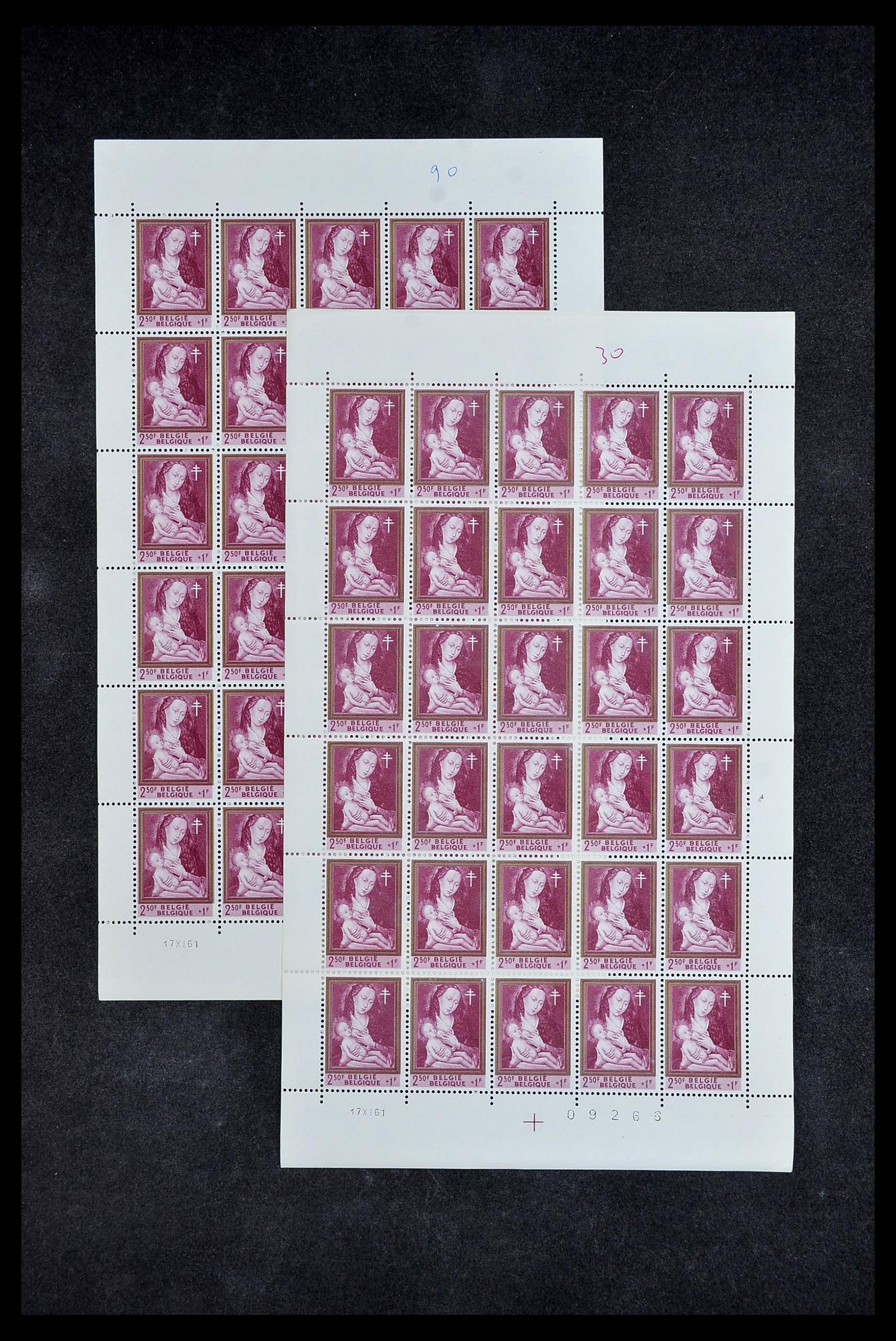 34246 009 - Postzegelverzameling 34246 België 1957-1963.