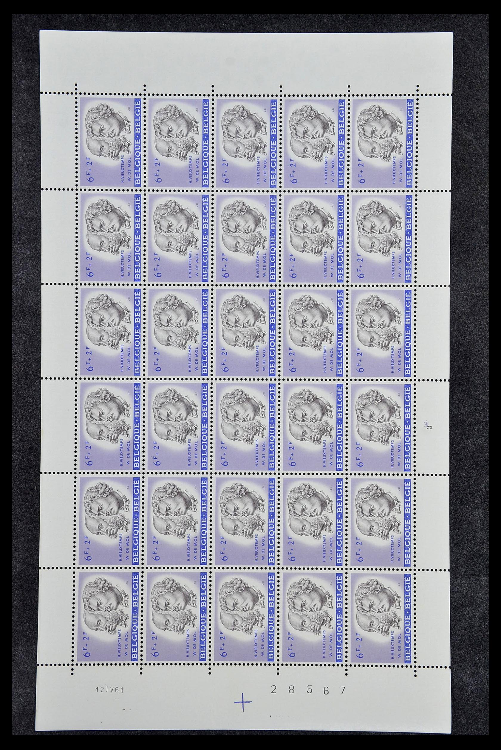 34246 022 - Postzegelverzameling 34246 België 1957-1963.