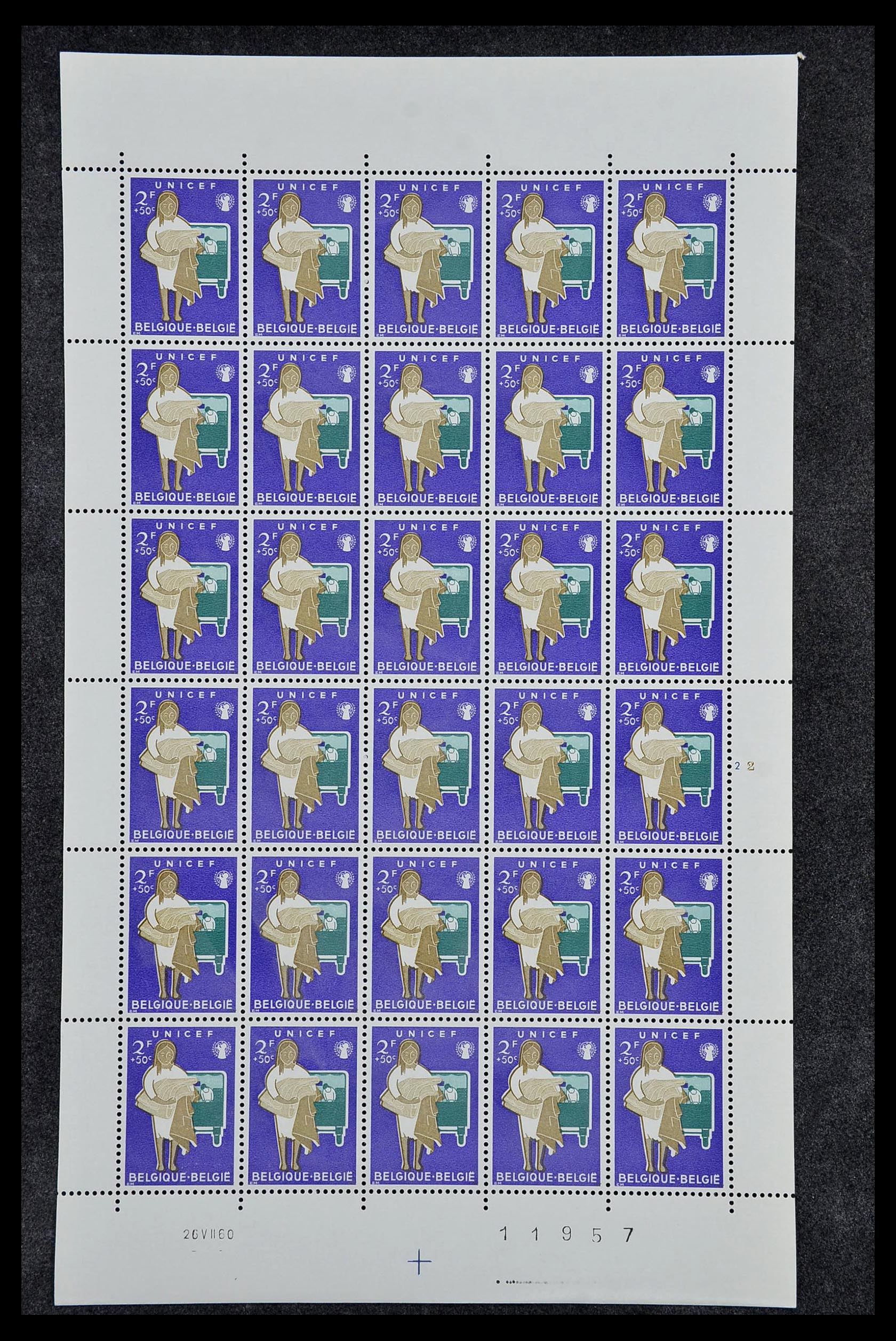 34246 031 - Postzegelverzameling 34246 België 1957-1963.