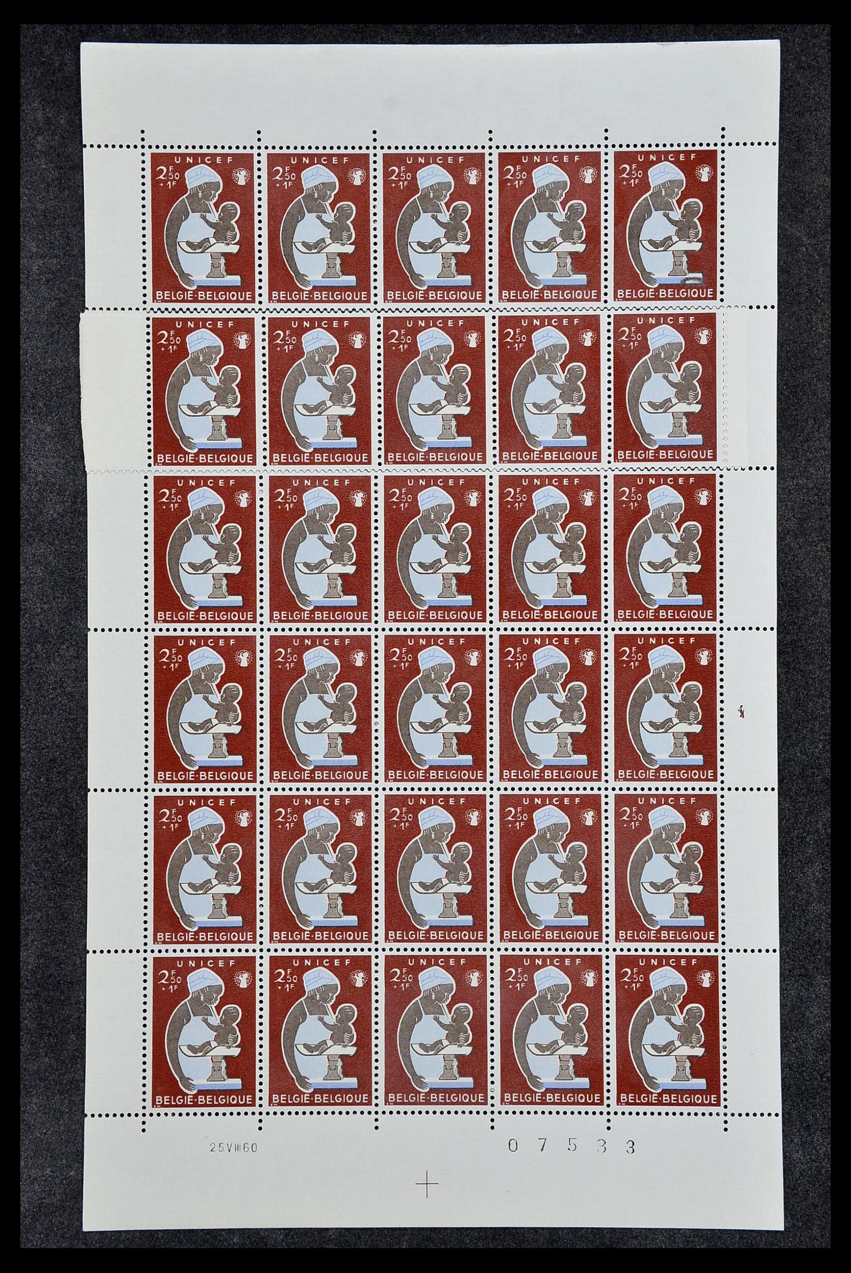 34246 032 - Postzegelverzameling 34246 België 1957-1963.