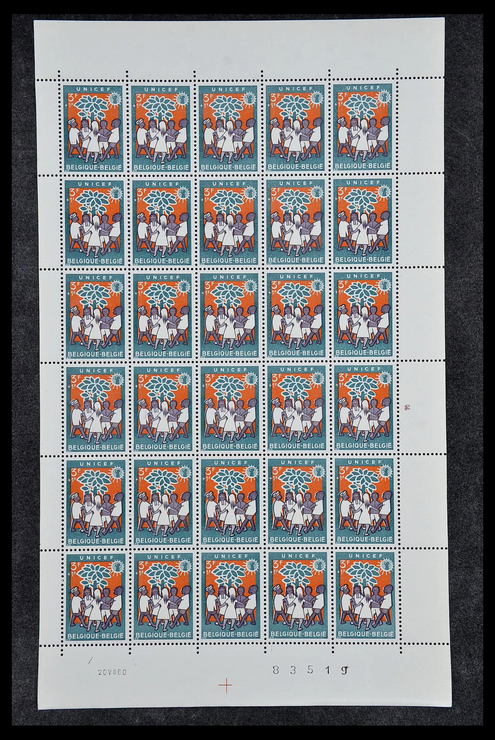 34246 033 - Postzegelverzameling 34246 België 1957-1963.