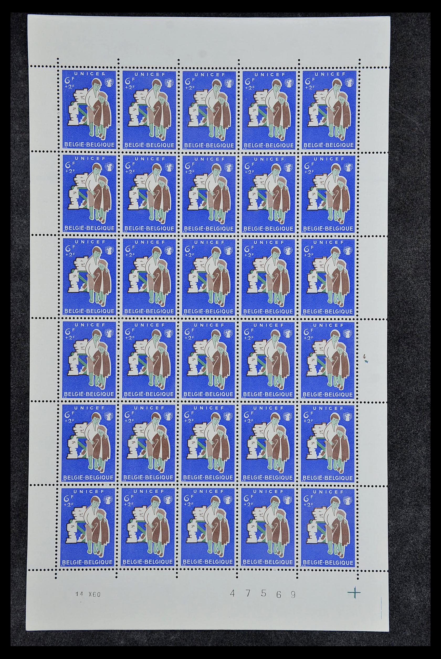 34246 034 - Postzegelverzameling 34246 België 1957-1963.