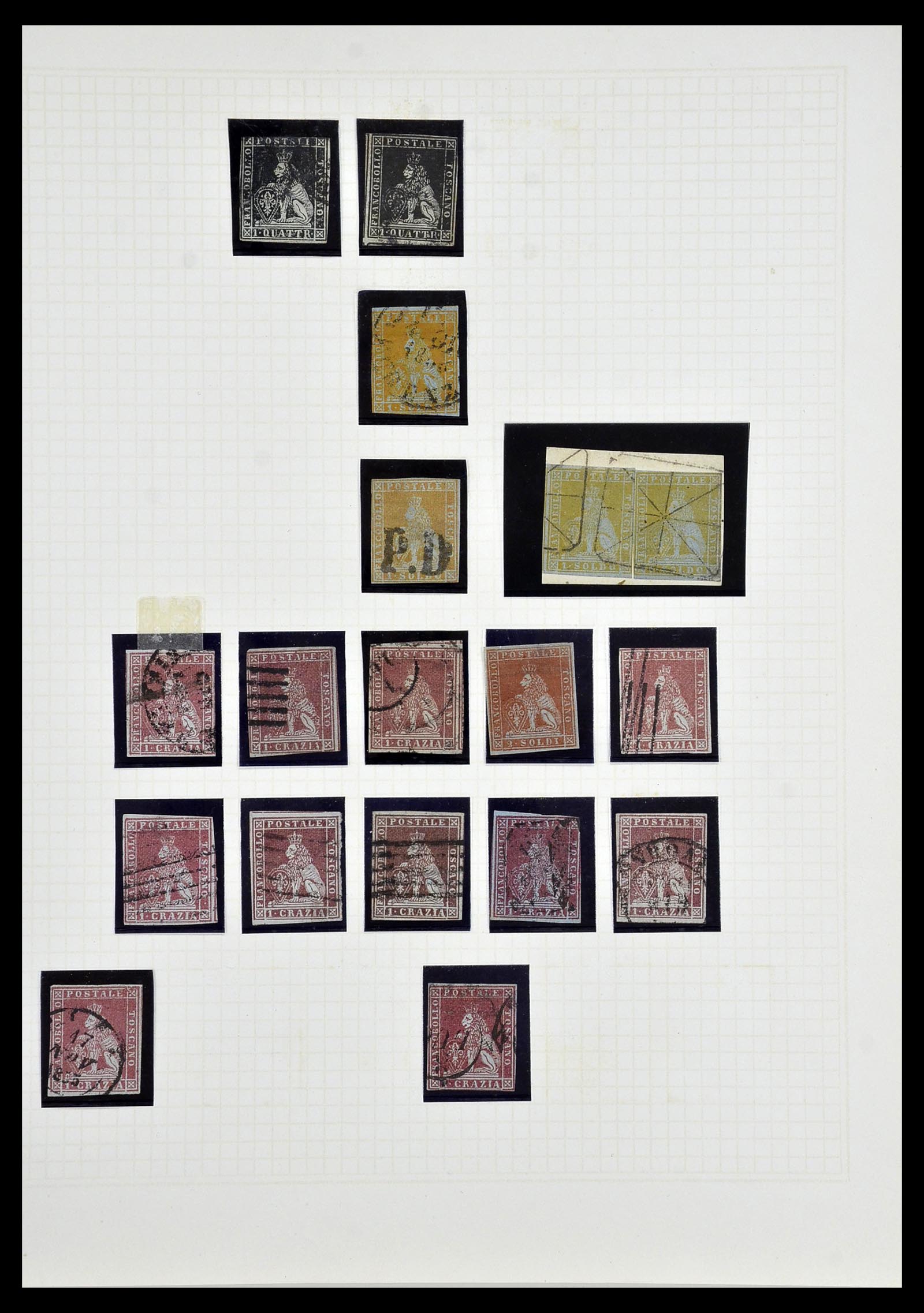 34249 001 - Postzegelverzameling 34249 Toscane 1851-1860.