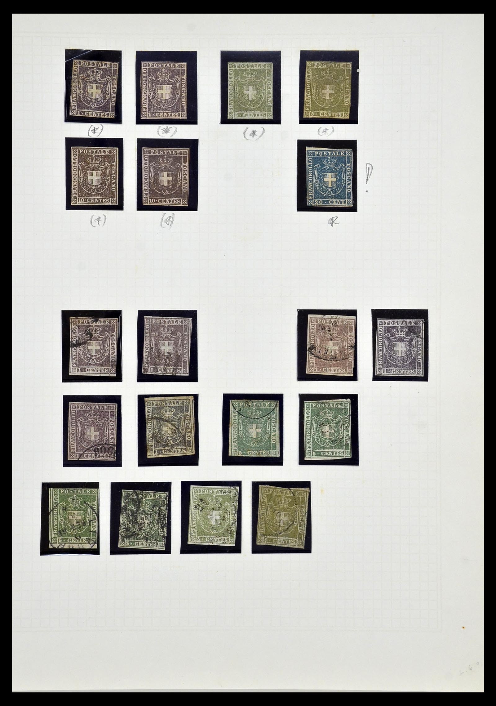 34249 006 - Postzegelverzameling 34249 Toscane 1851-1860.