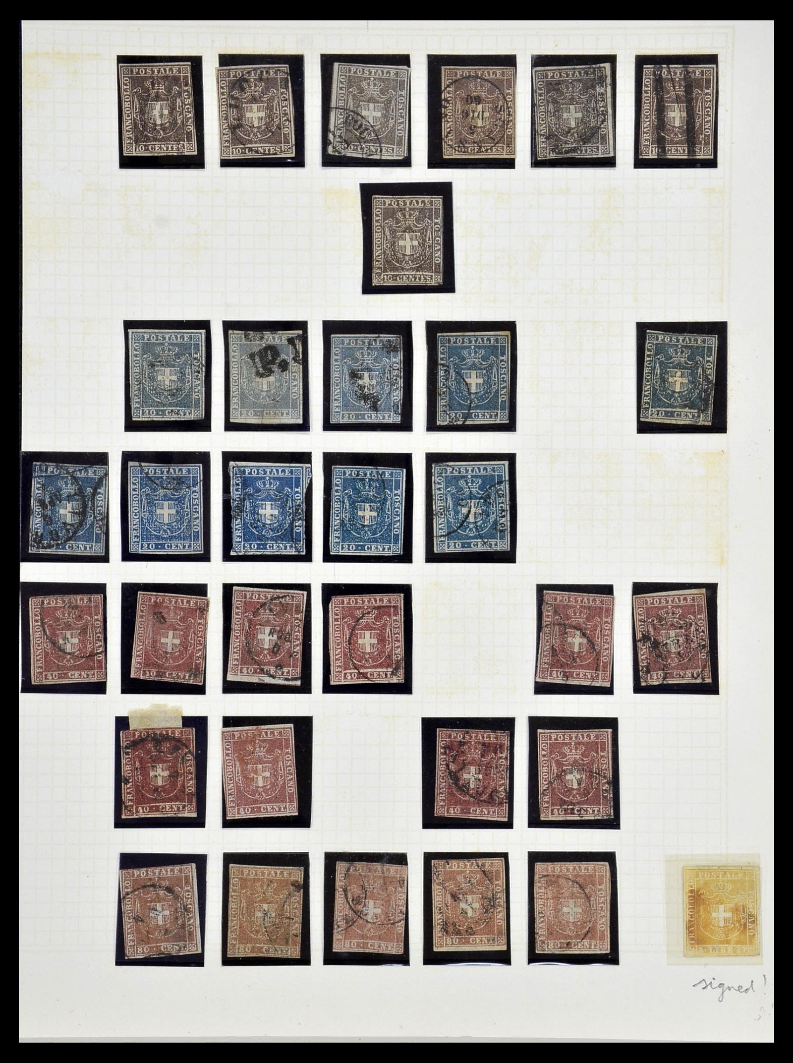 34249 007 - Postzegelverzameling 34249 Toscane 1851-1860.