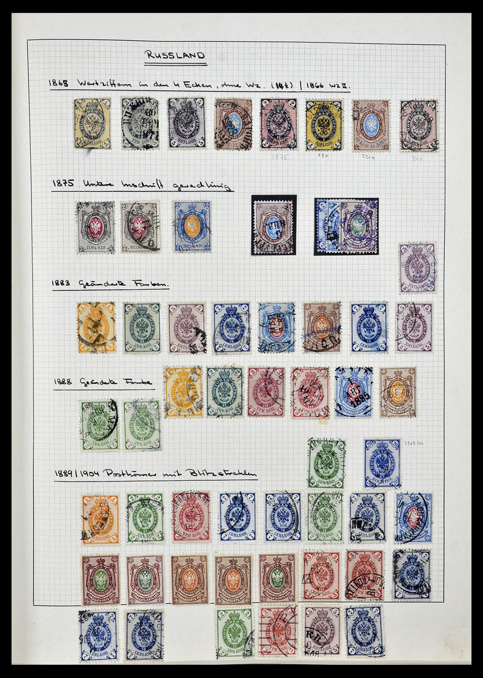 34251 001 - Postzegelverzameling 34251 Rusland 1865-1966.