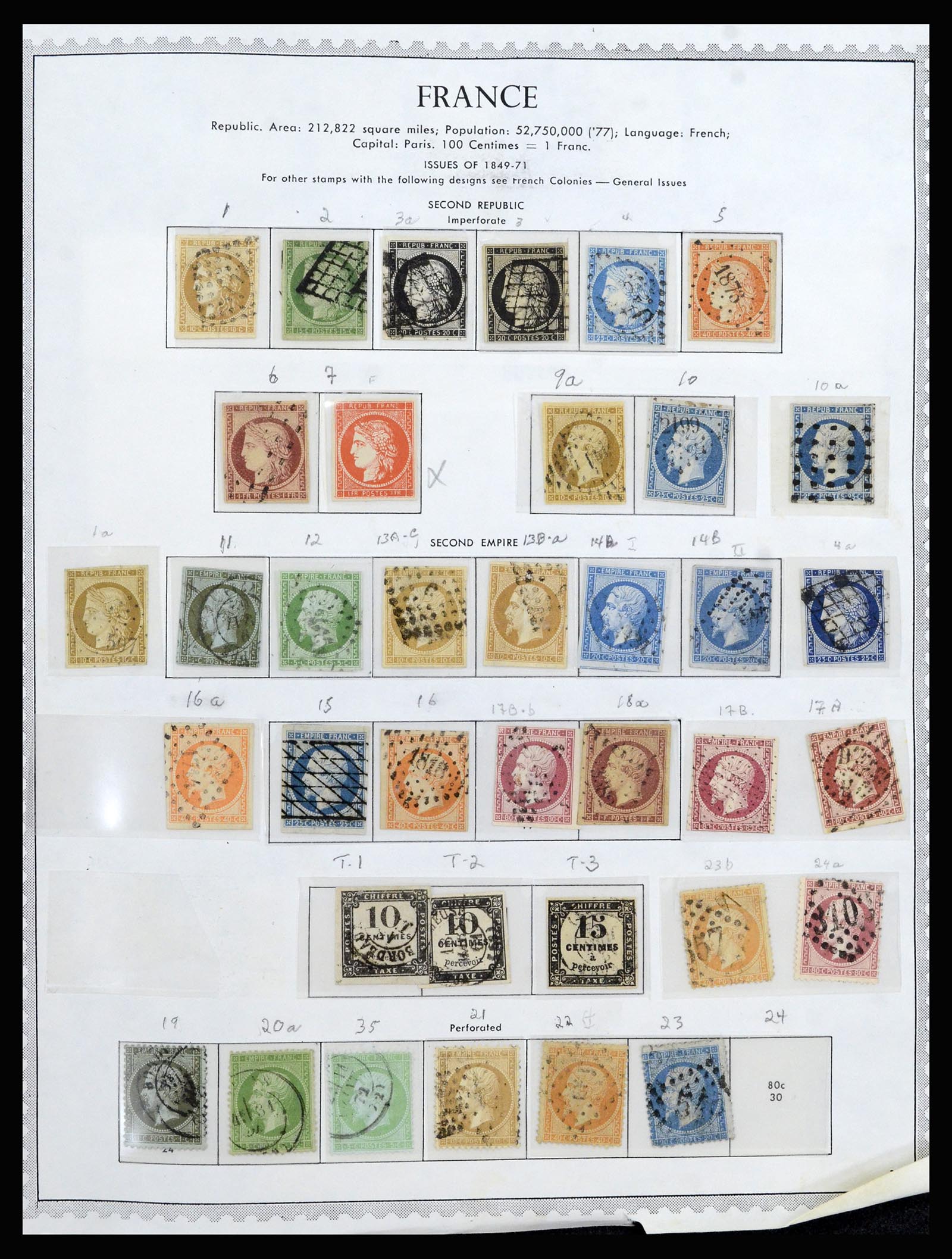 34255 001 - Postzegelverzameling 34255 Frankrijk 1849-2008.