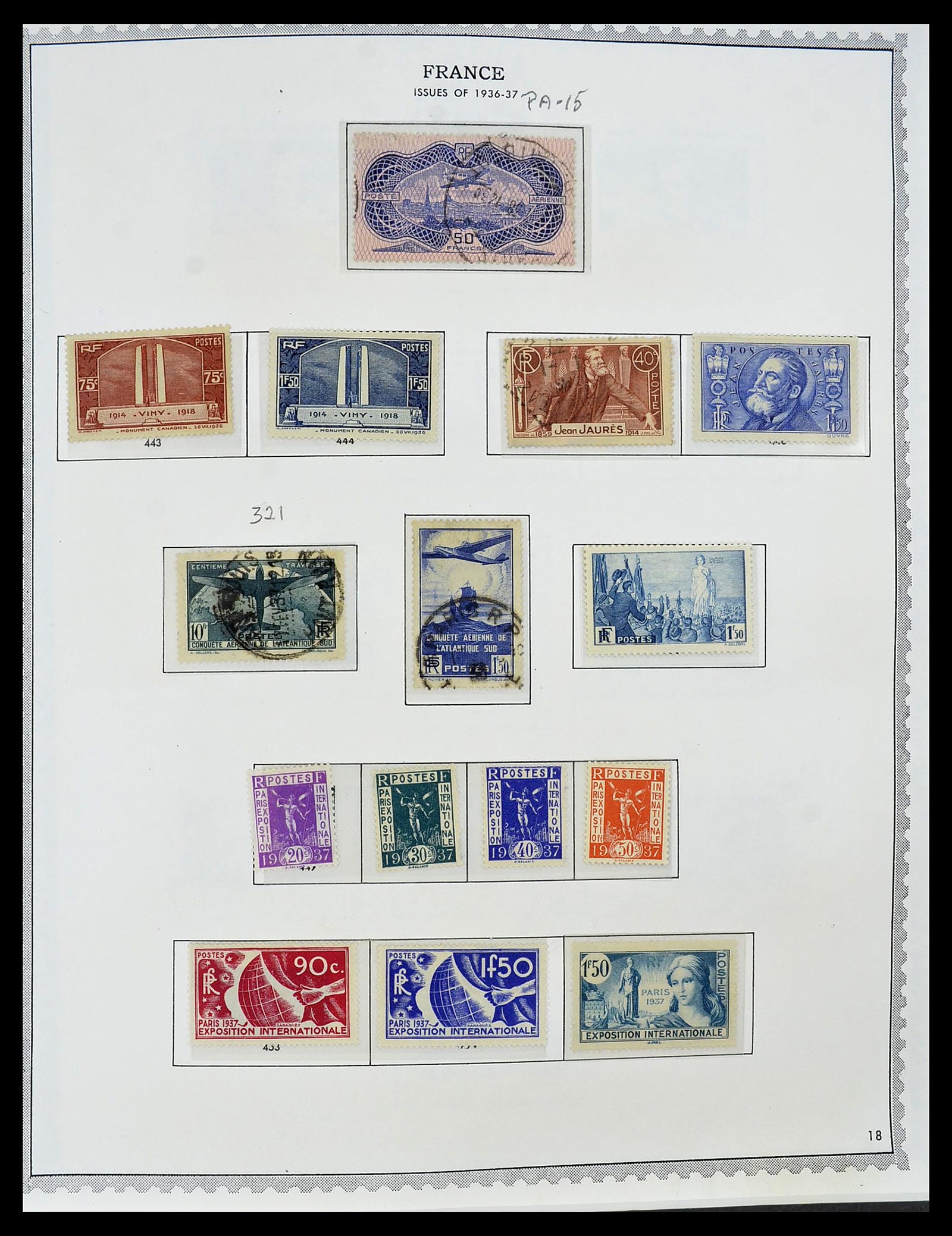 34255 028 - Postzegelverzameling 34255 Frankrijk 1849-2008.