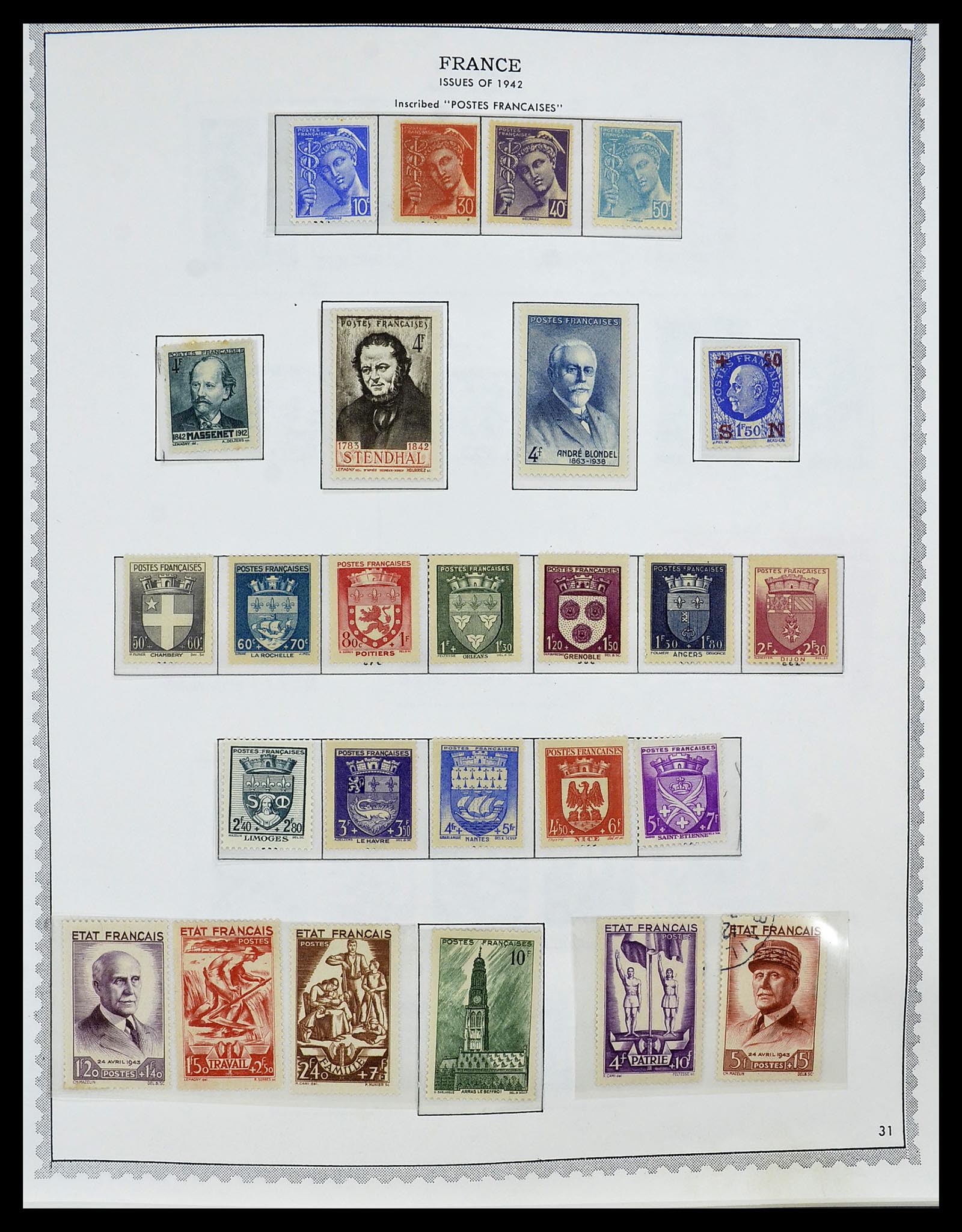 34255 041 - Postzegelverzameling 34255 Frankrijk 1849-2008.