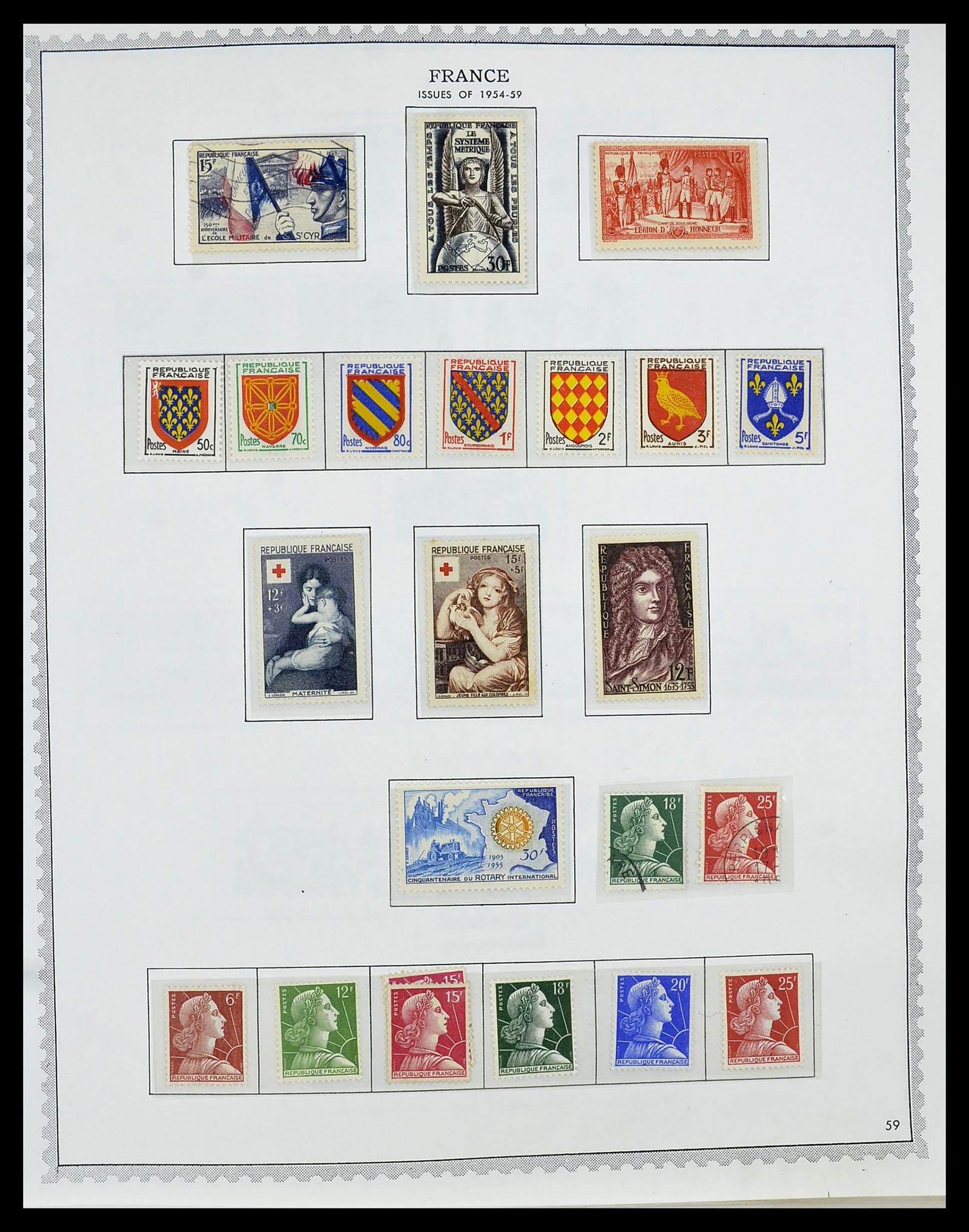 34255 072 - Postzegelverzameling 34255 Frankrijk 1849-2008.