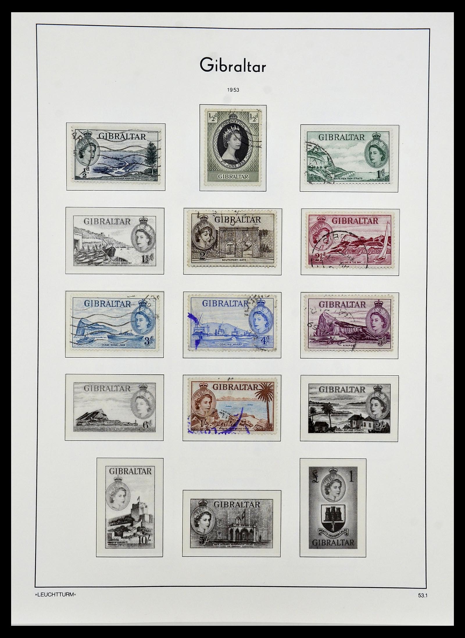 34261 001 - Postzegelverzameling 34261 Gibraltar en Malta 1953-1985.