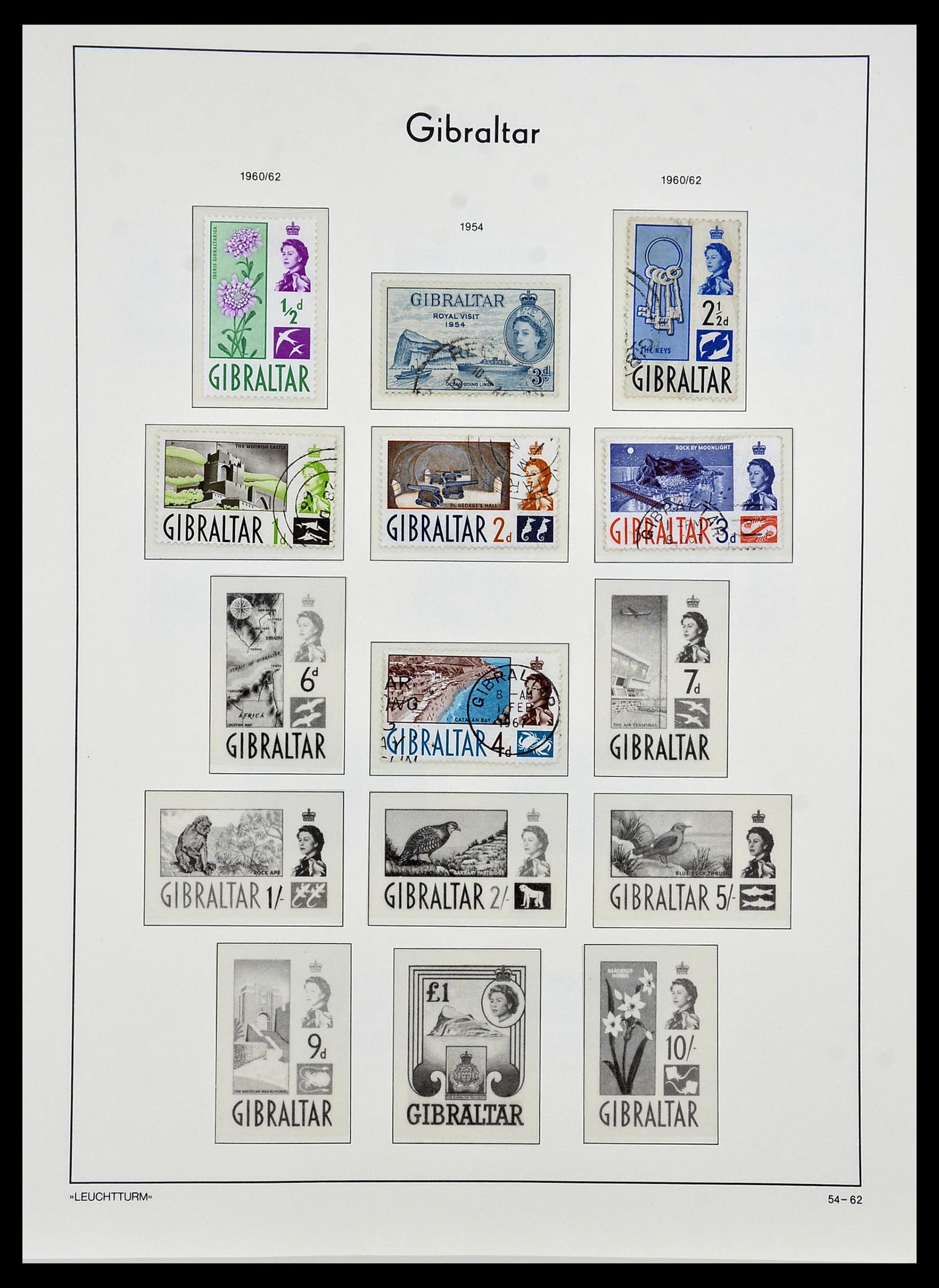 34261 002 - Postzegelverzameling 34261 Gibraltar en Malta 1953-1985.