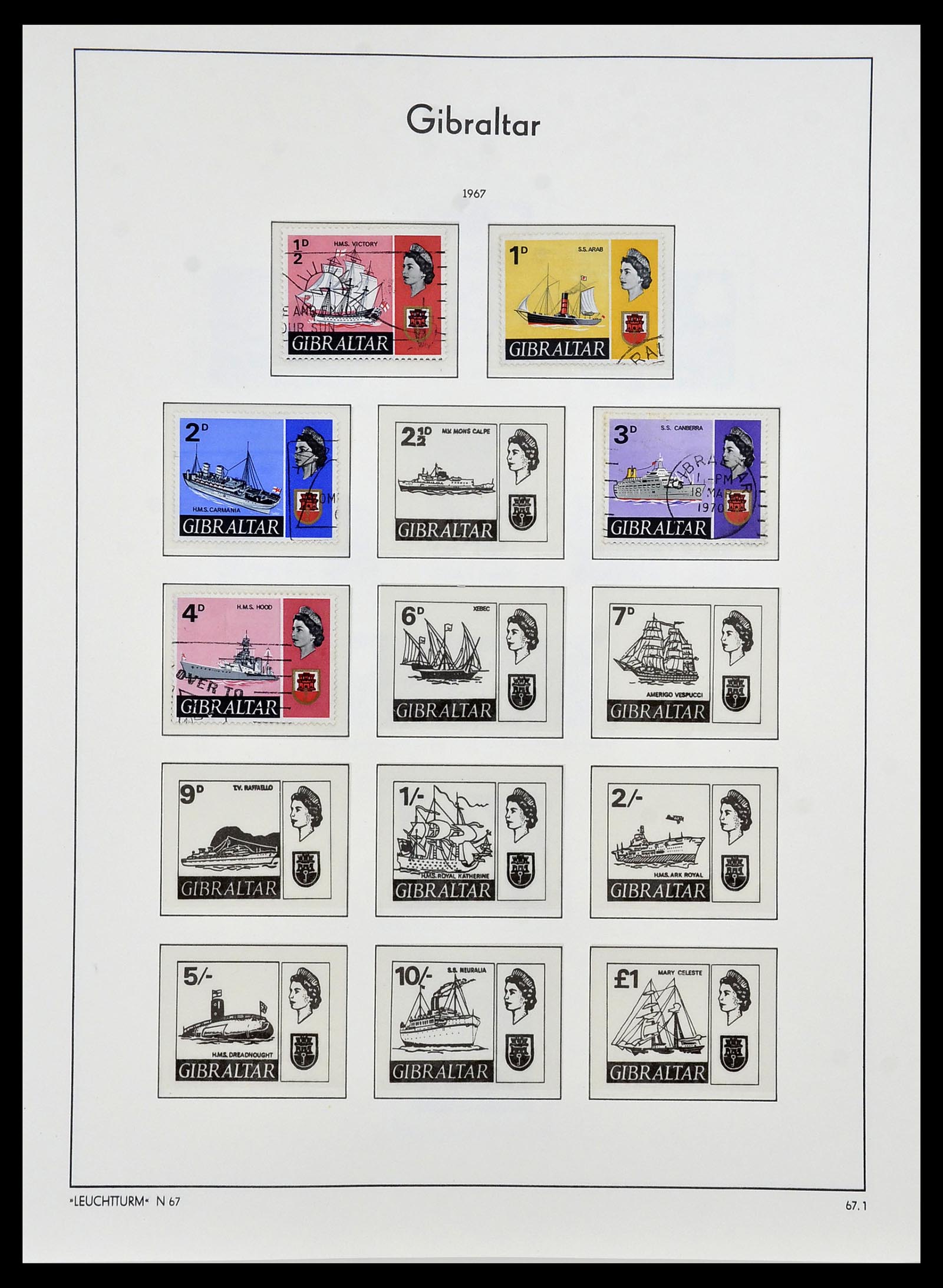 34261 006 - Postzegelverzameling 34261 Gibraltar en Malta 1953-1985.