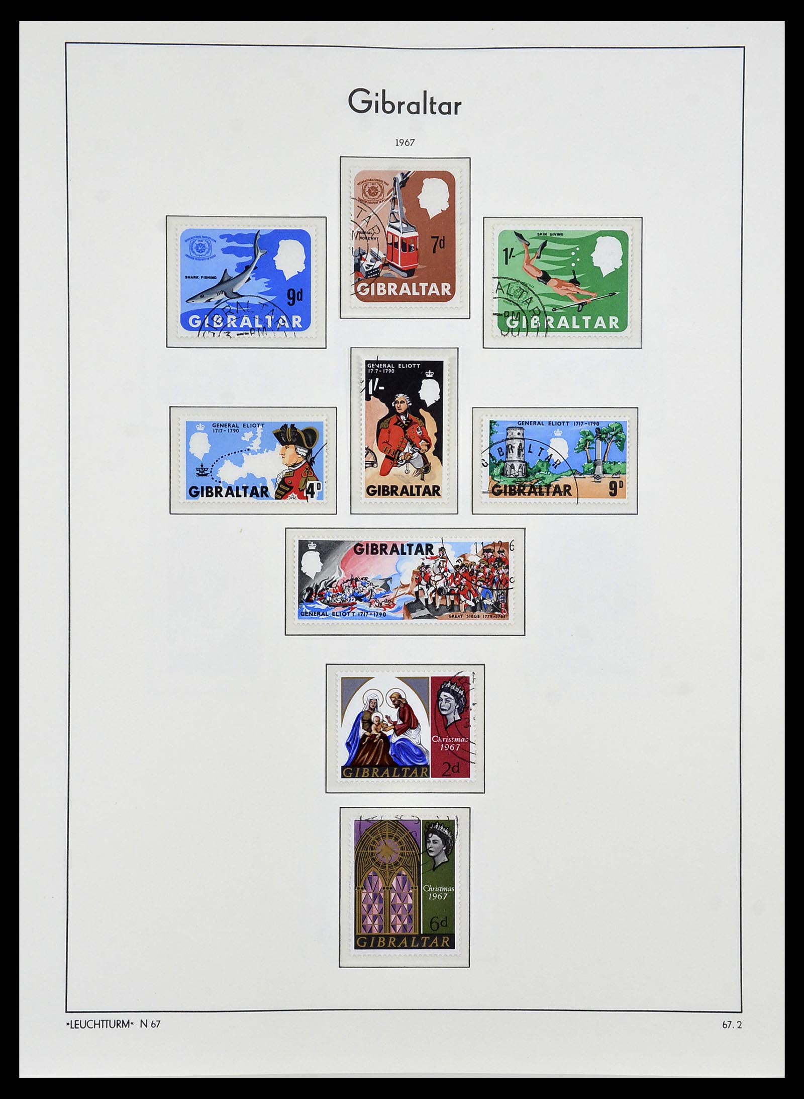 34261 007 - Postzegelverzameling 34261 Gibraltar en Malta 1953-1985.