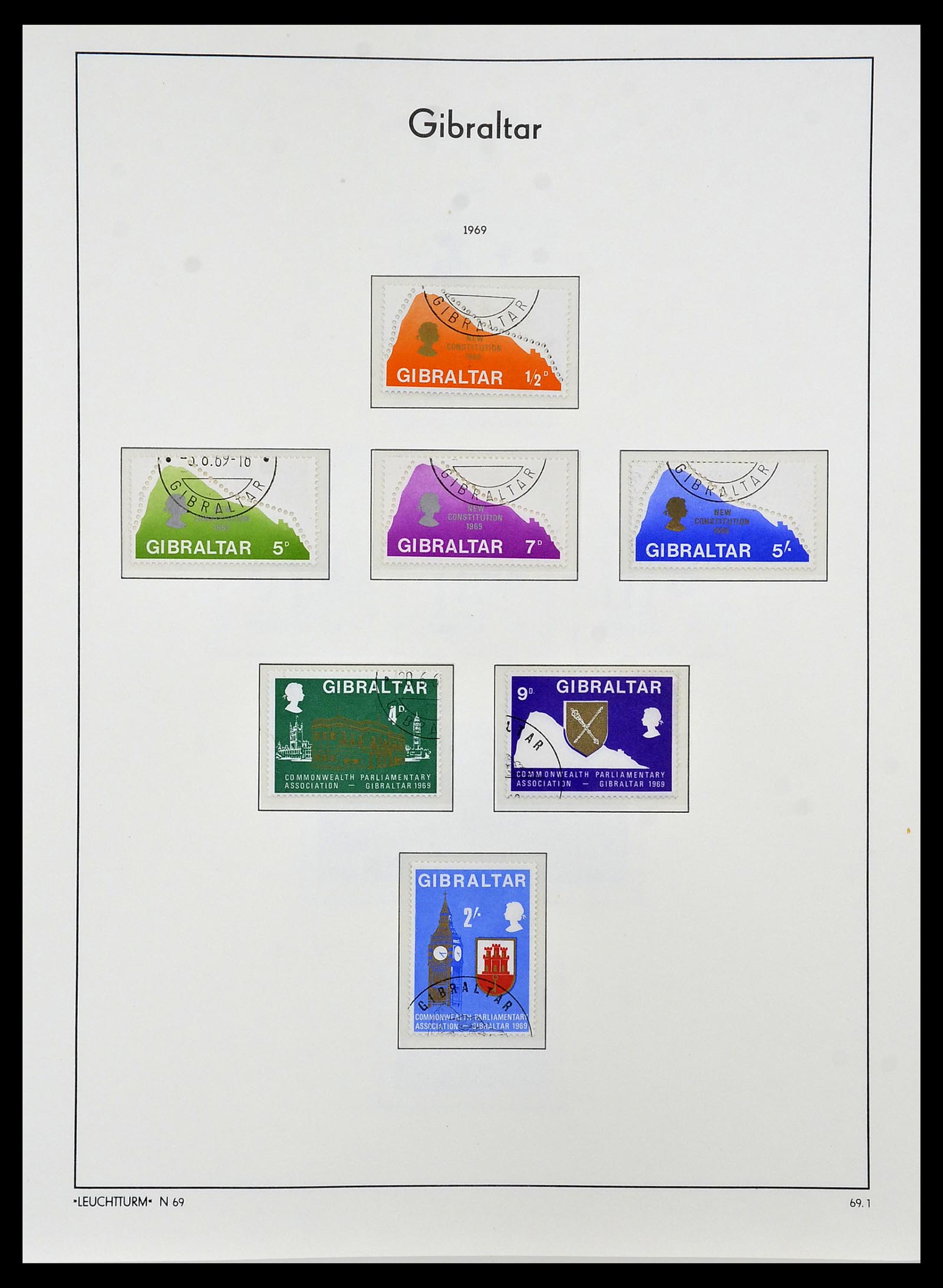 34261 009 - Postzegelverzameling 34261 Gibraltar en Malta 1953-1985.