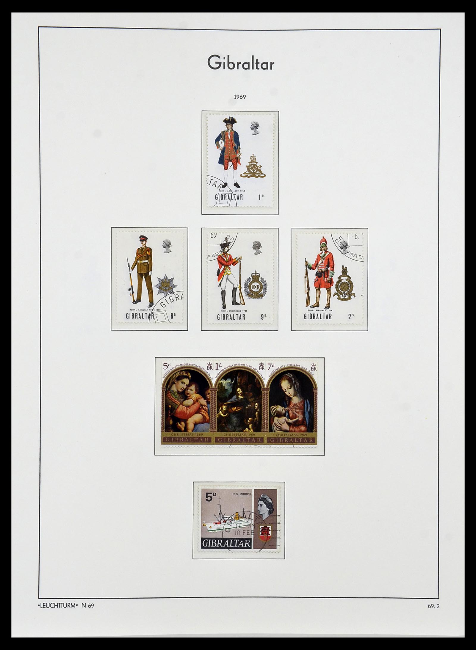 34261 010 - Postzegelverzameling 34261 Gibraltar en Malta 1953-1985.
