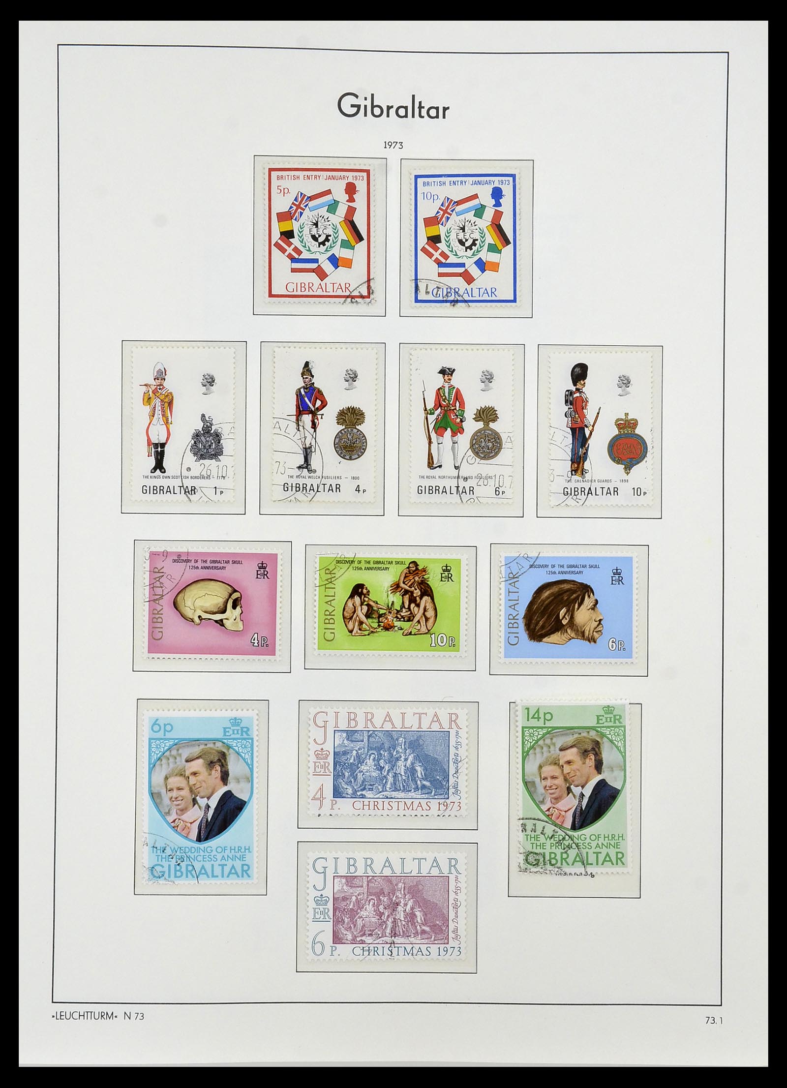 34261 017 - Postzegelverzameling 34261 Gibraltar en Malta 1953-1985.
