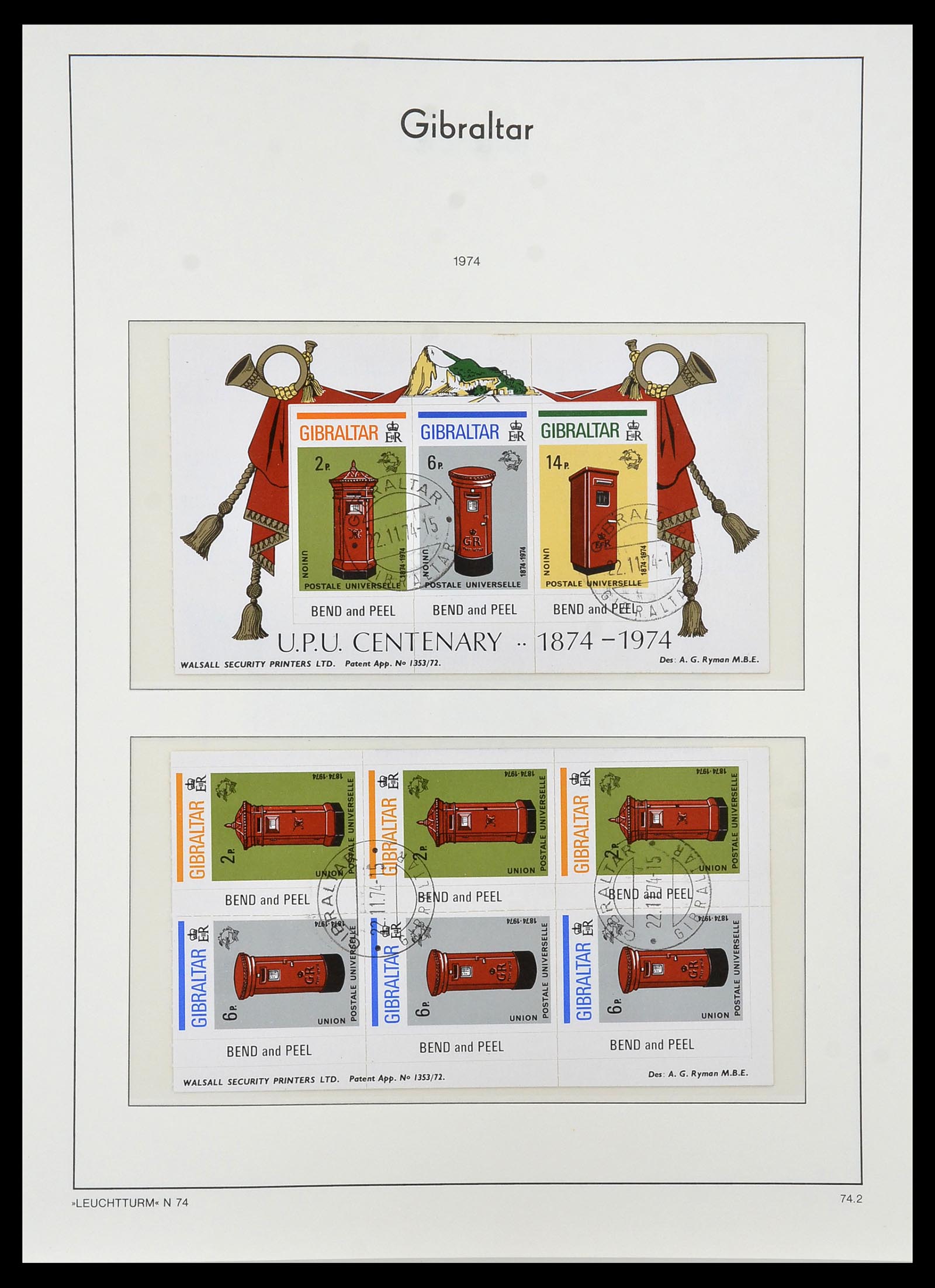 34261 019 - Postzegelverzameling 34261 Gibraltar en Malta 1953-1985.