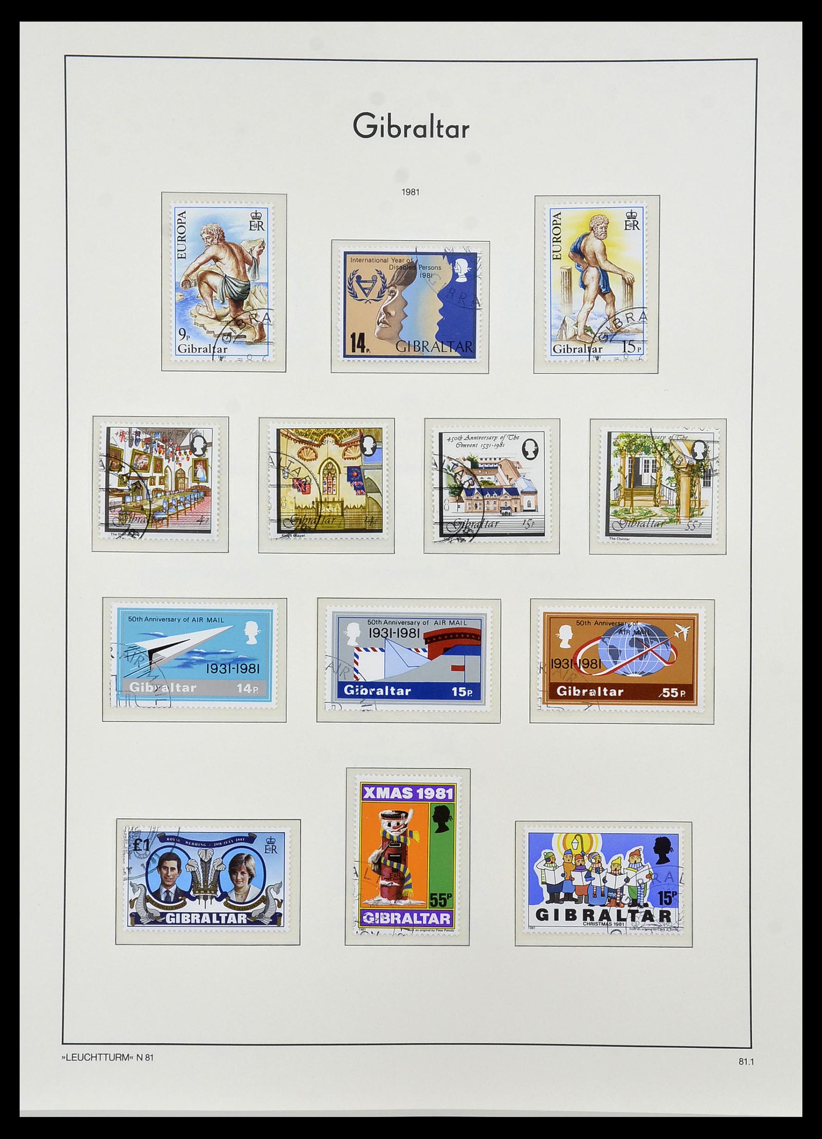 34261 038 - Postzegelverzameling 34261 Gibraltar en Malta 1953-1985.