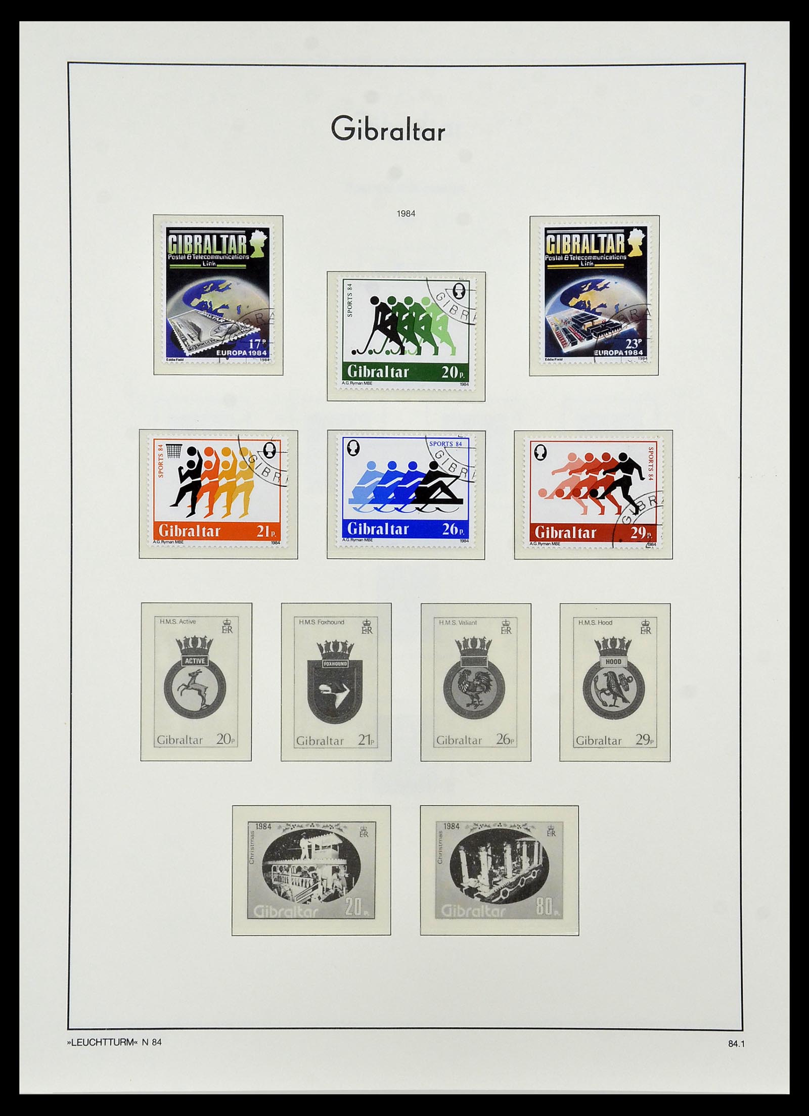 34261 044 - Postzegelverzameling 34261 Gibraltar en Malta 1953-1985.