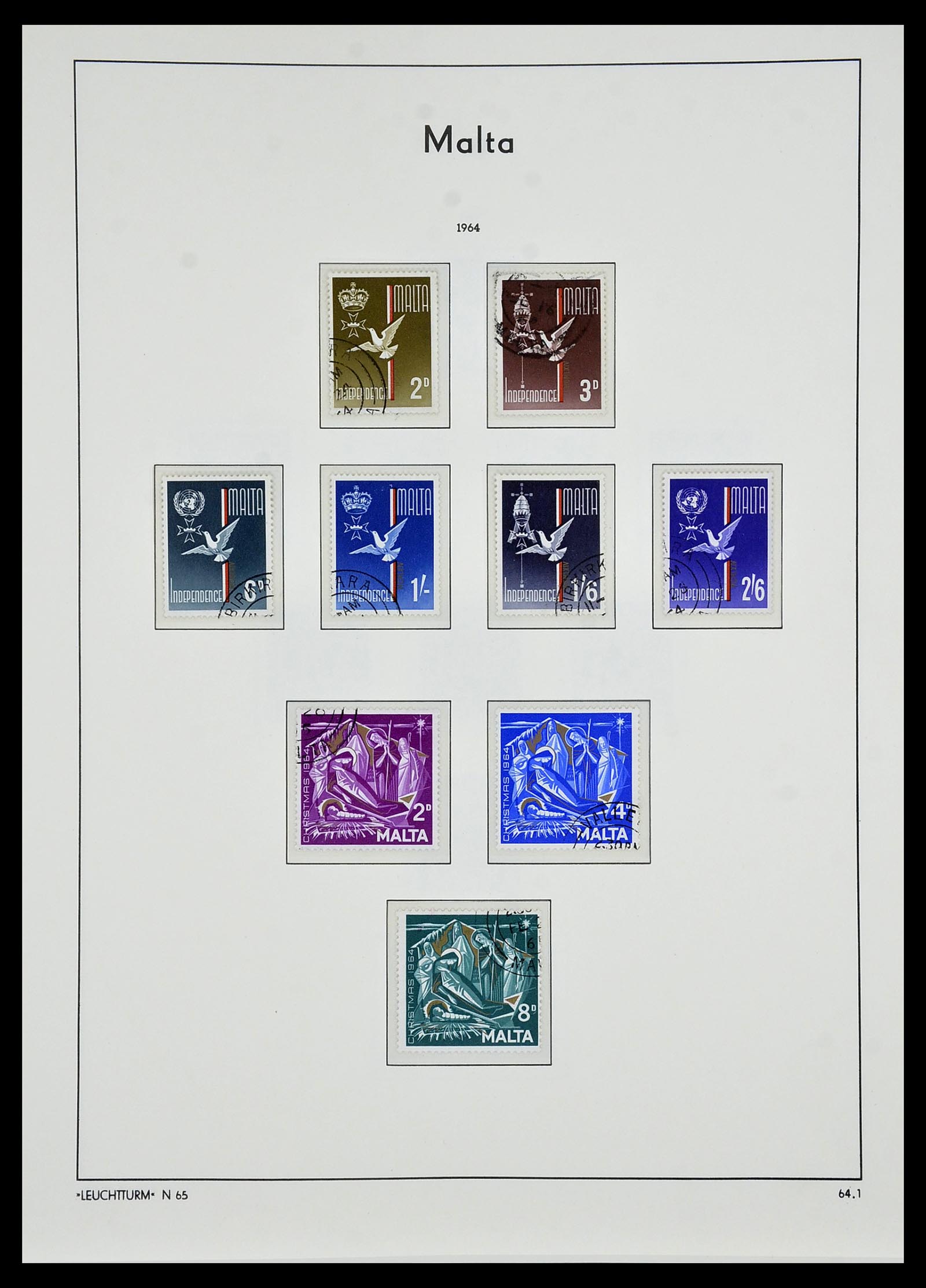 34261 046 - Postzegelverzameling 34261 Gibraltar en Malta 1953-1985.
