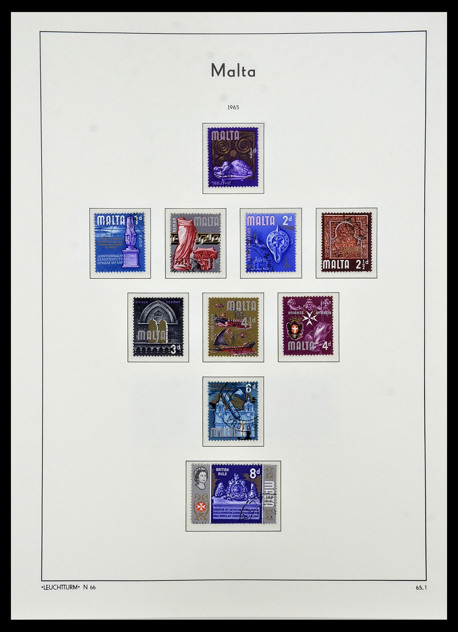 34261 047 - Postzegelverzameling 34261 Gibraltar en Malta 1953-1985.