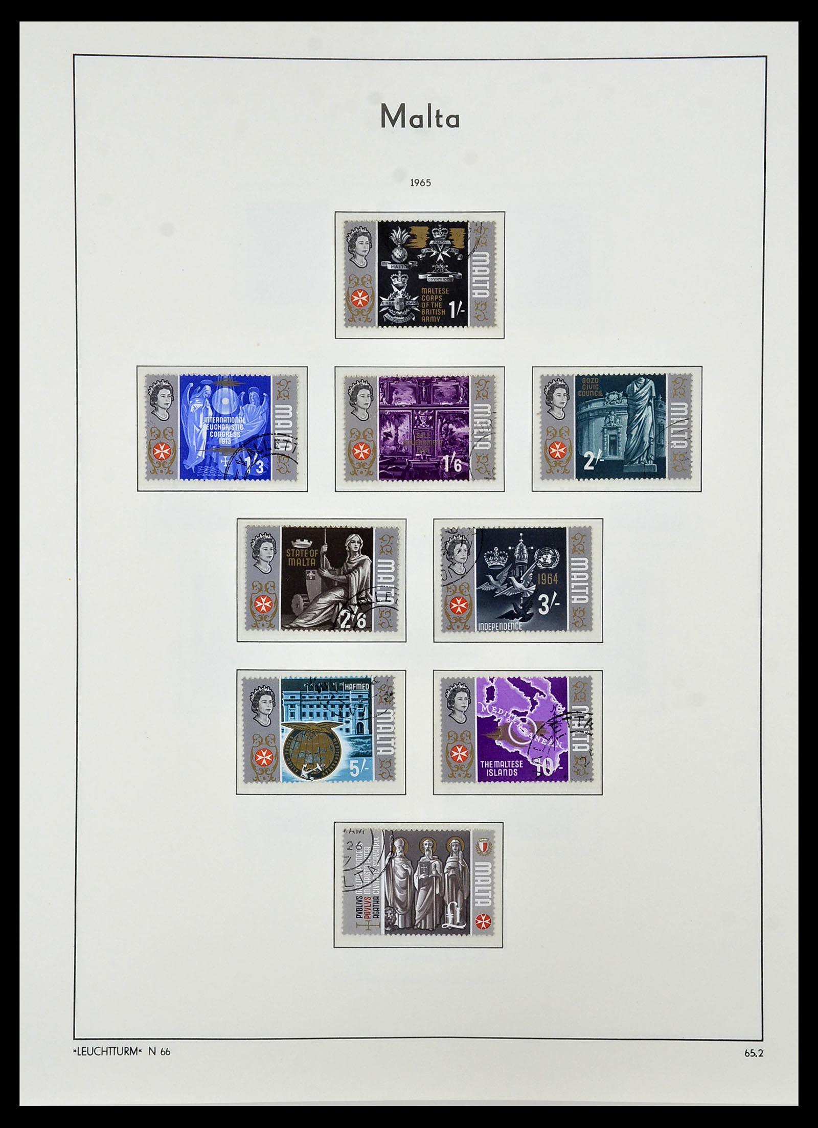 34261 048 - Postzegelverzameling 34261 Gibraltar en Malta 1953-1985.