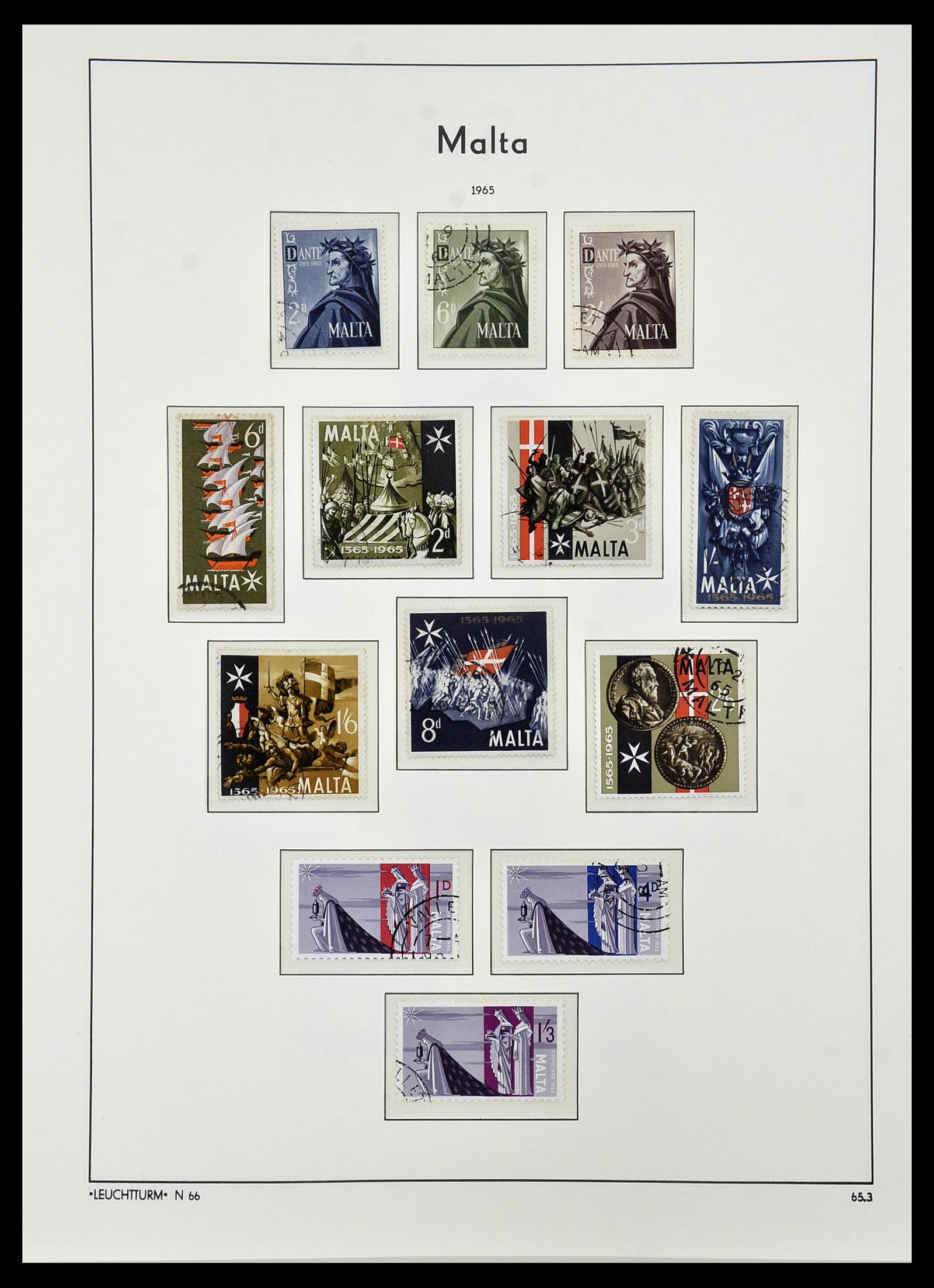 34261 049 - Postzegelverzameling 34261 Gibraltar en Malta 1953-1985.