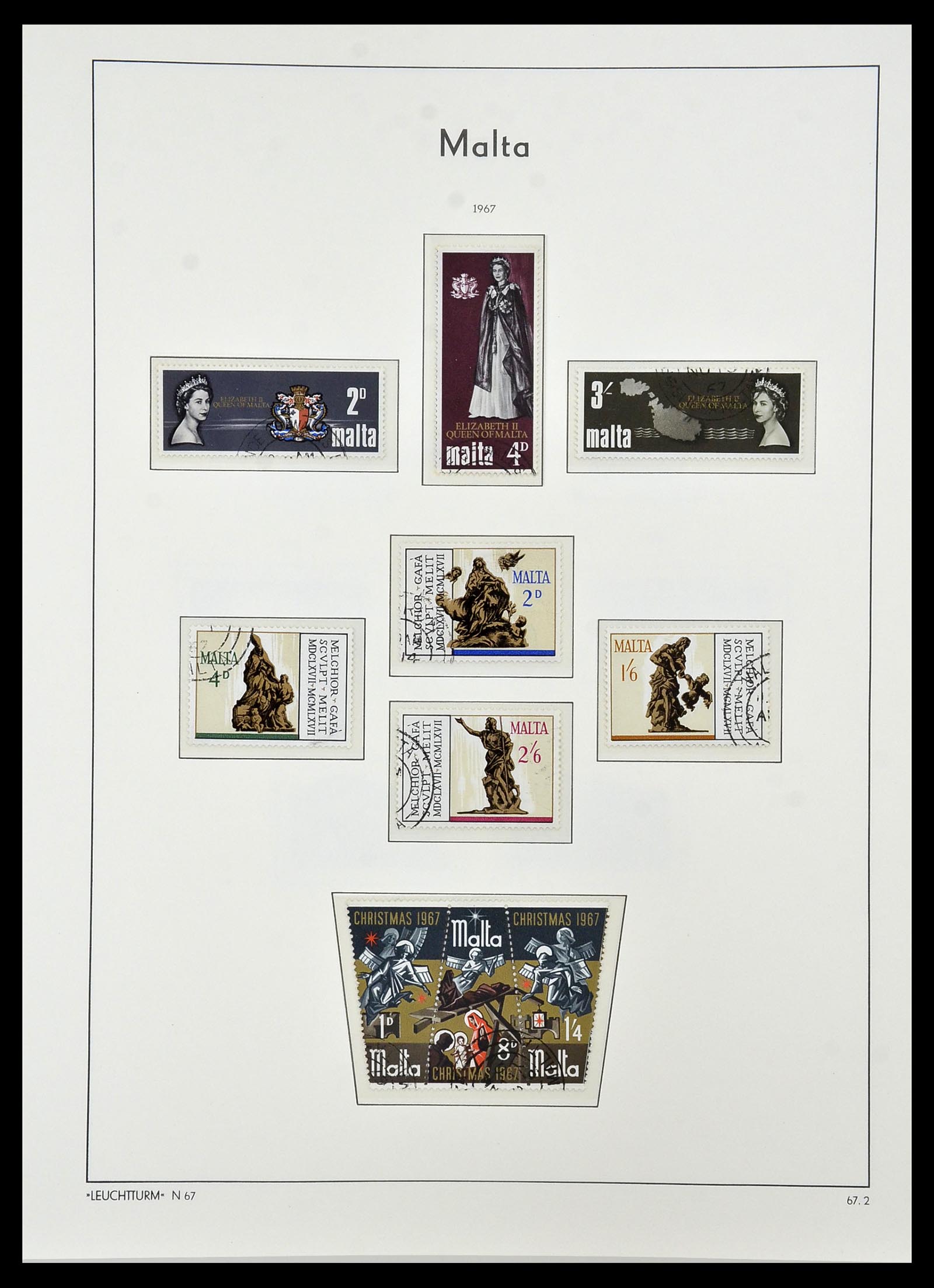 34261 053 - Postzegelverzameling 34261 Gibraltar en Malta 1953-1985.