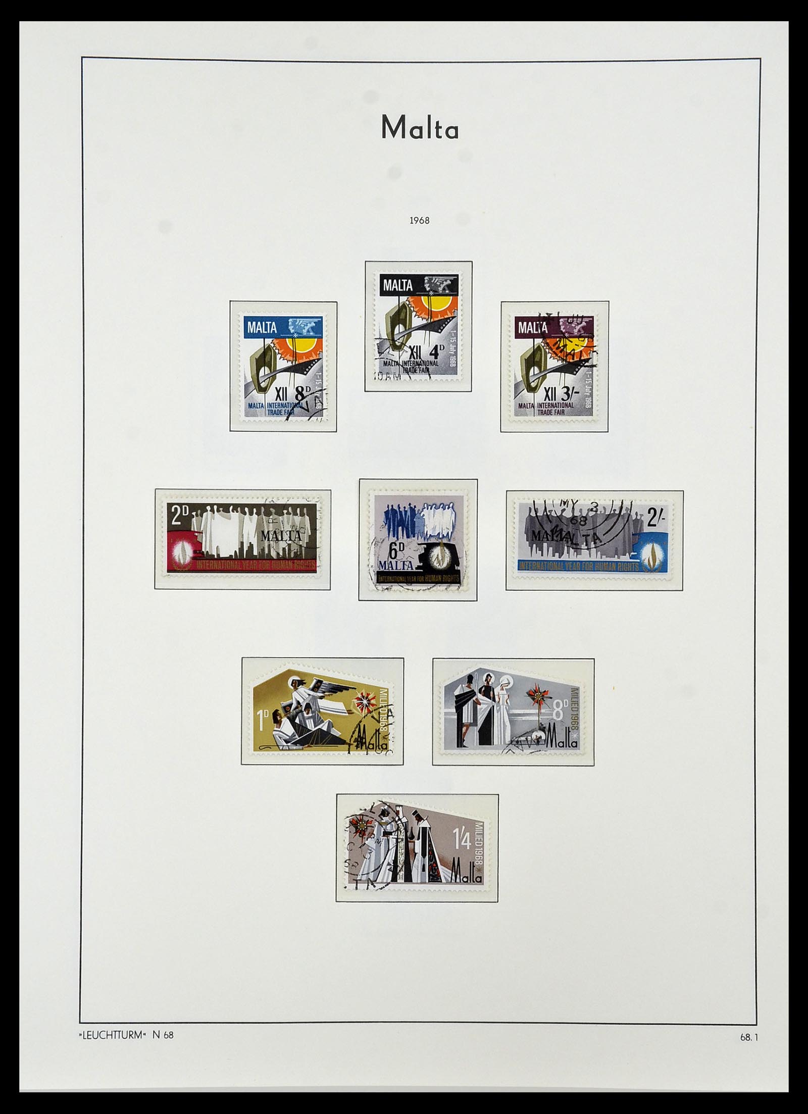 34261 054 - Postzegelverzameling 34261 Gibraltar en Malta 1953-1985.
