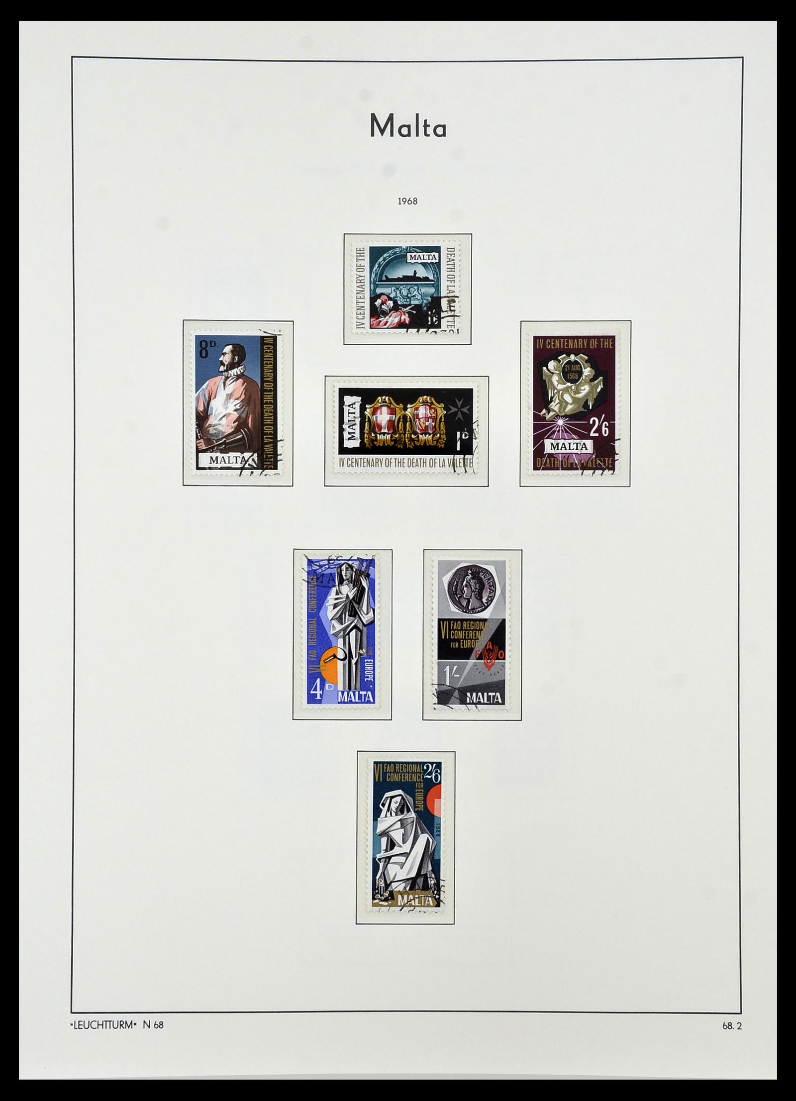 34261 055 - Postzegelverzameling 34261 Gibraltar en Malta 1953-1985.