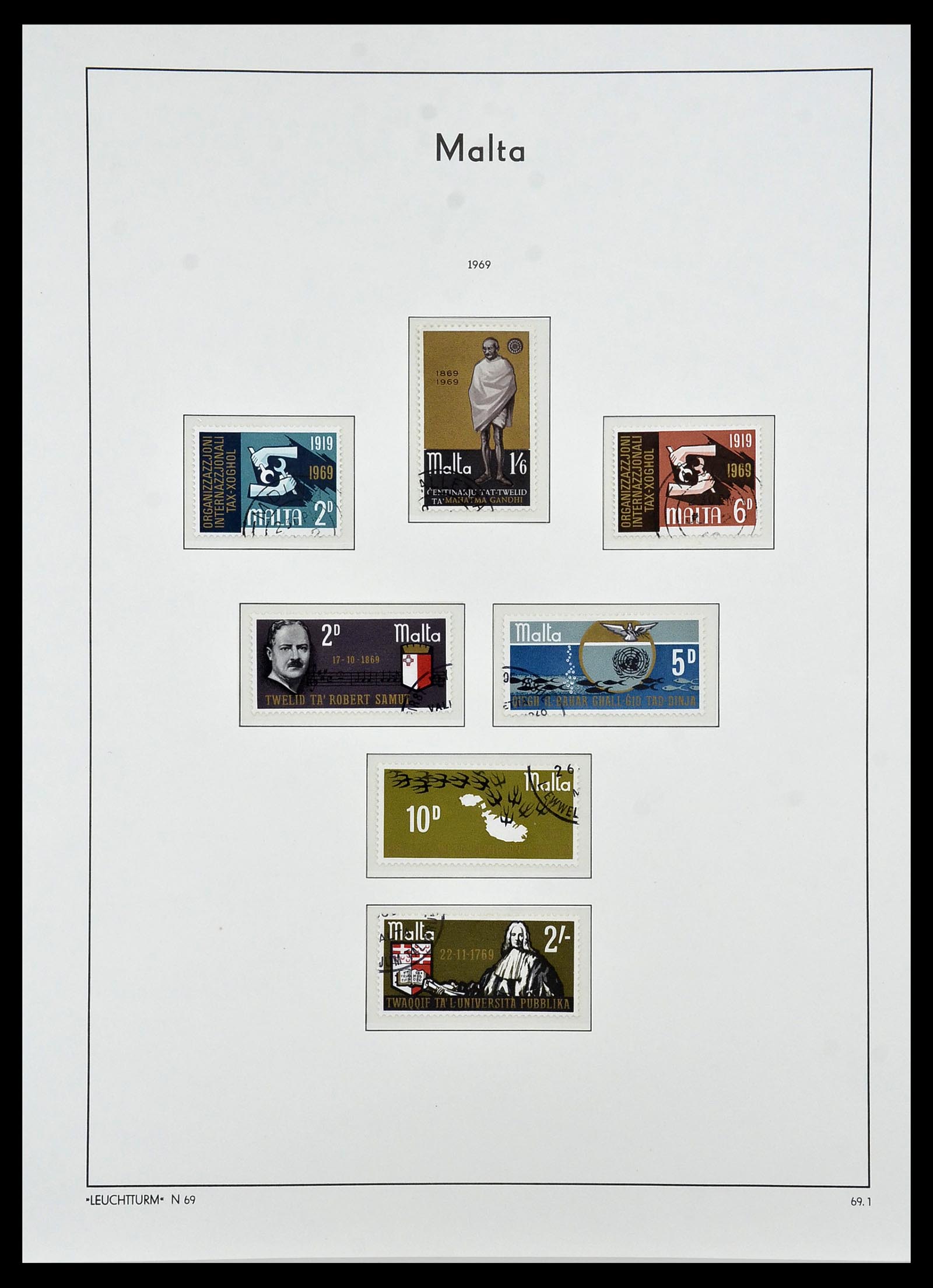 34261 057 - Postzegelverzameling 34261 Gibraltar en Malta 1953-1985.