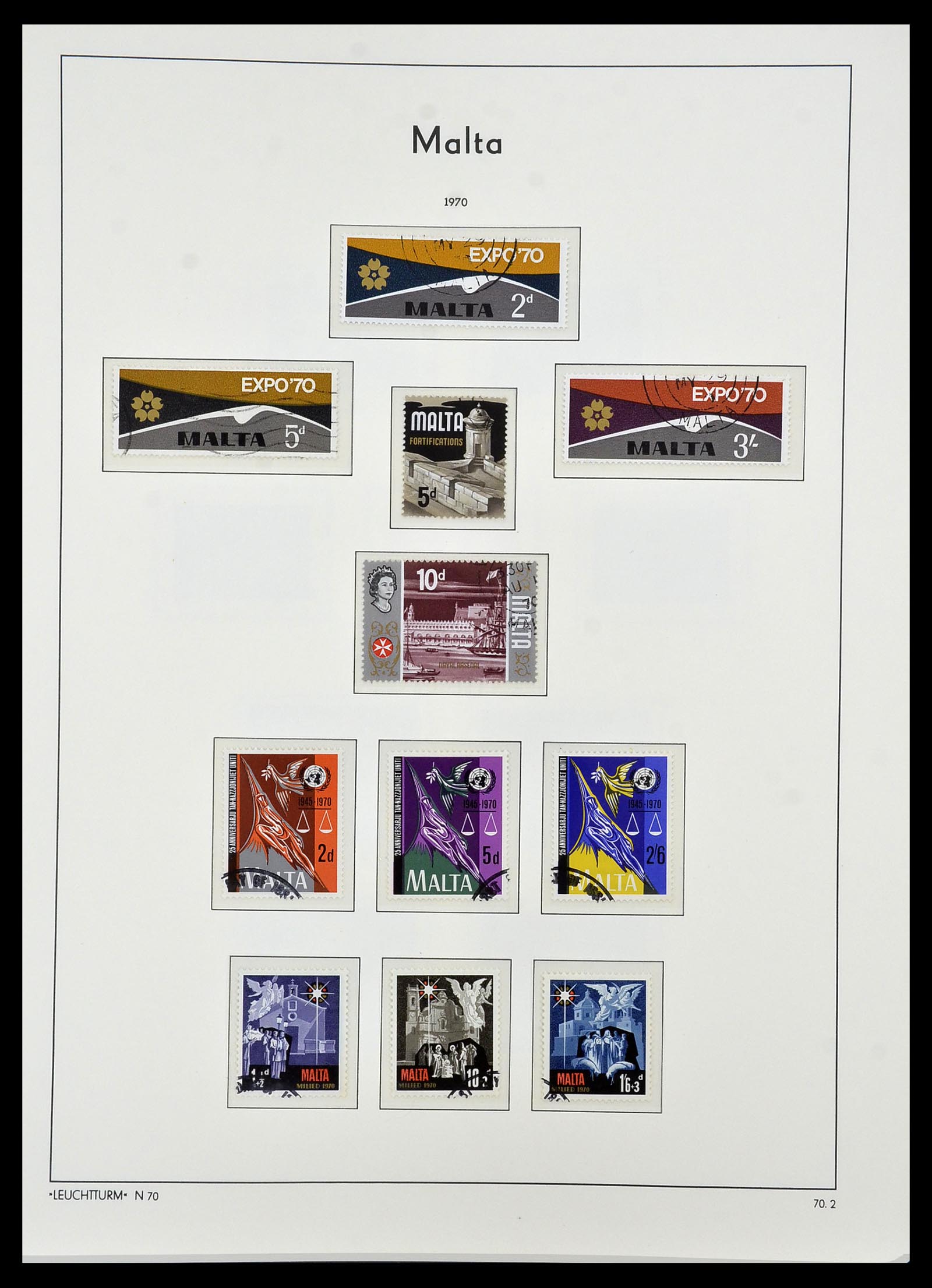 34261 060 - Postzegelverzameling 34261 Gibraltar en Malta 1953-1985.