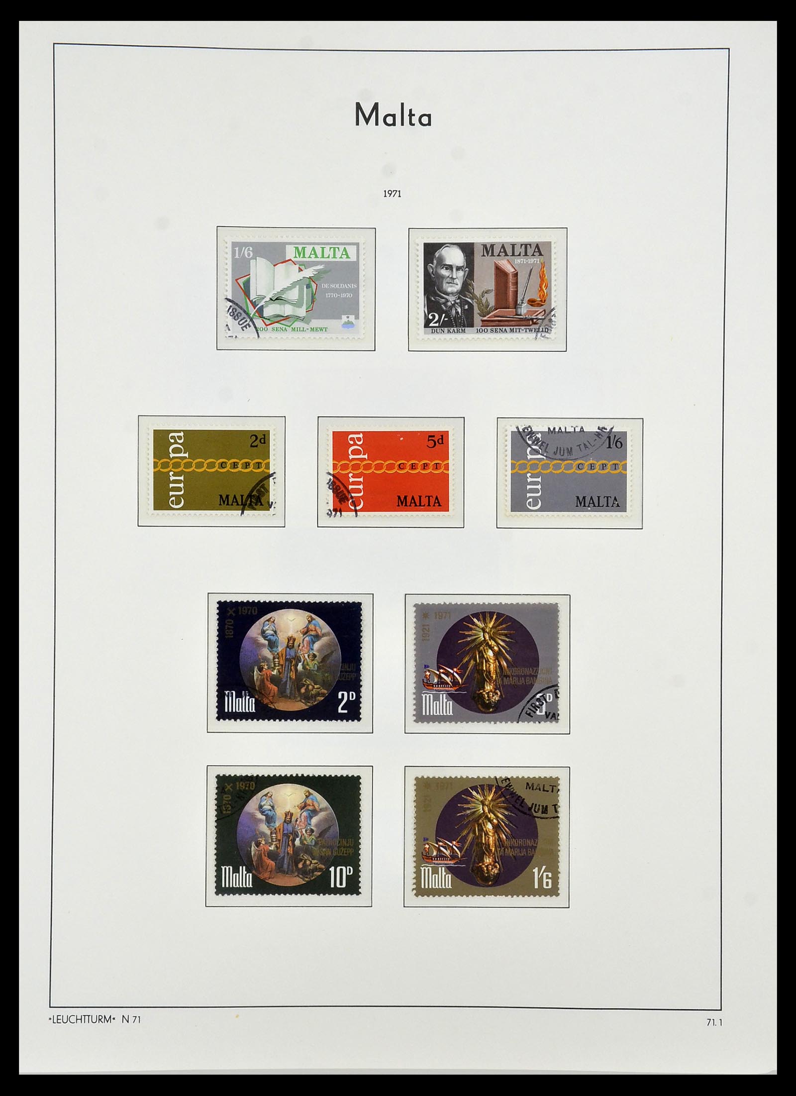 34261 061 - Postzegelverzameling 34261 Gibraltar en Malta 1953-1985.