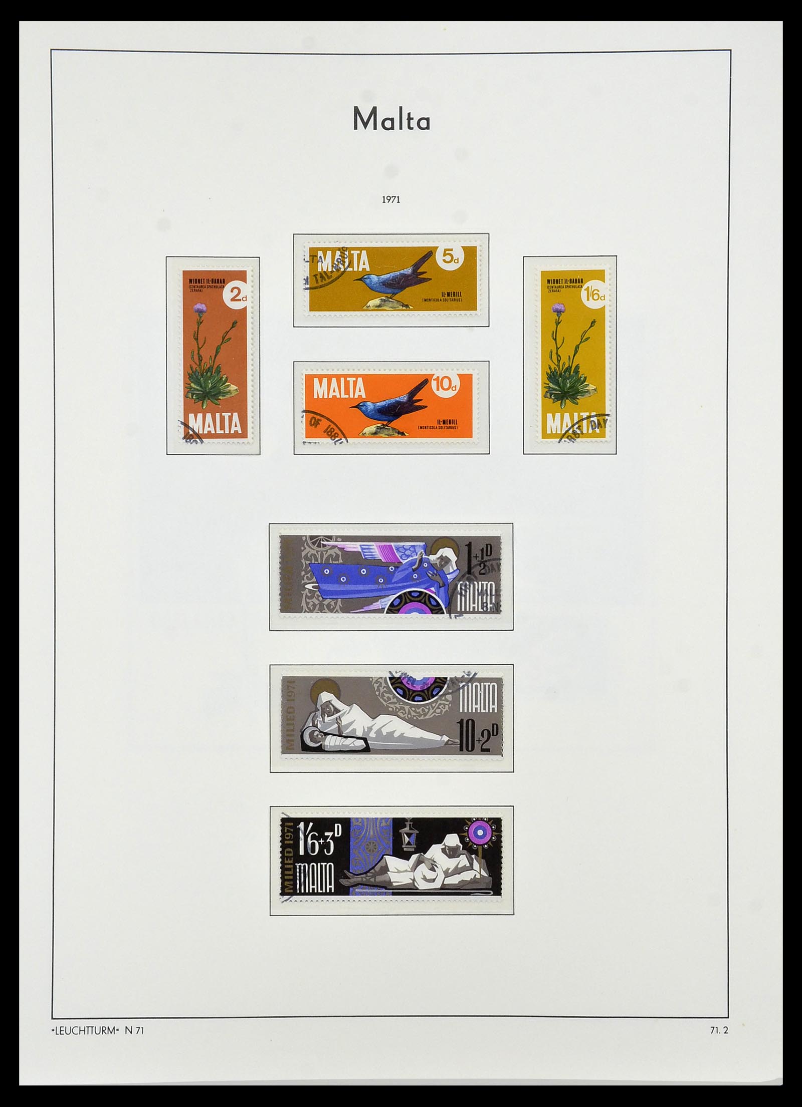 34261 062 - Postzegelverzameling 34261 Gibraltar en Malta 1953-1985.