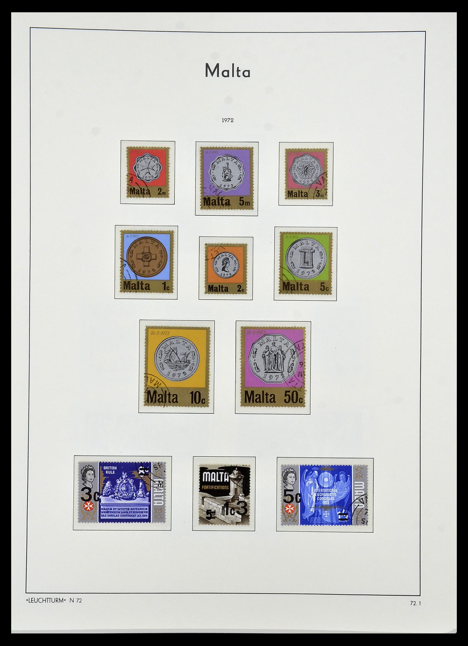 34261 064 - Postzegelverzameling 34261 Gibraltar en Malta 1953-1985.