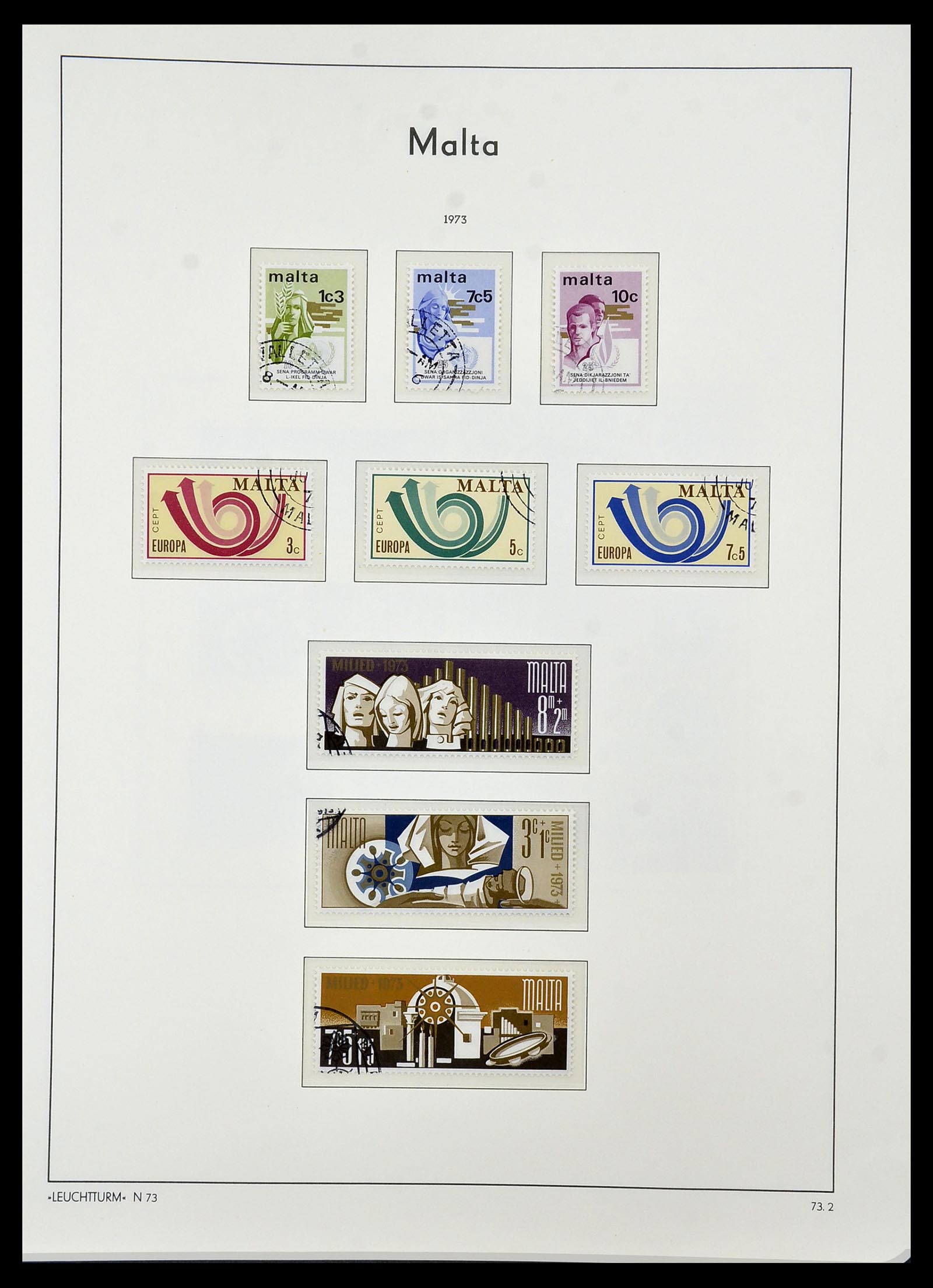 34261 068 - Postzegelverzameling 34261 Gibraltar en Malta 1953-1985.