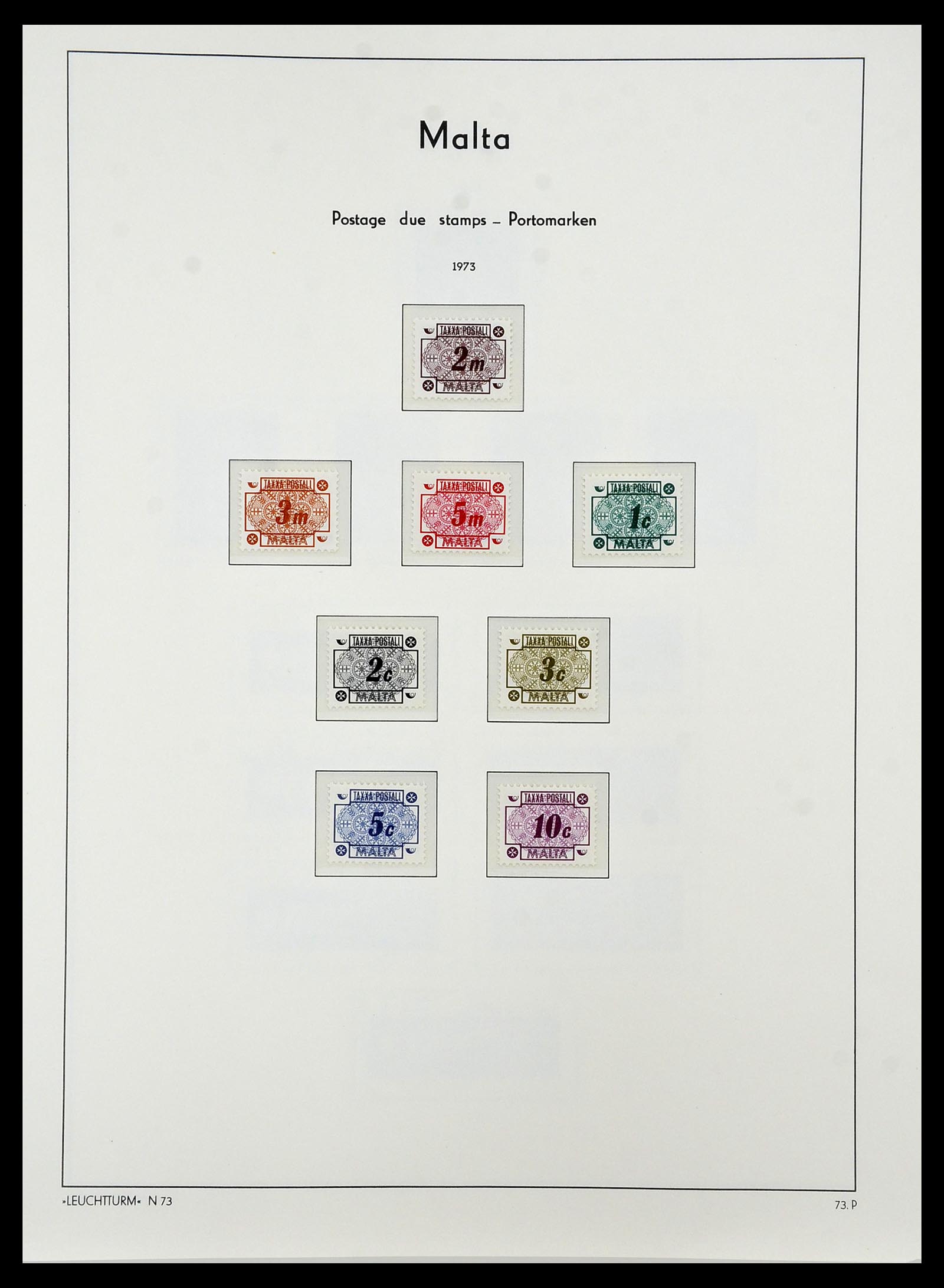 34261 070 - Postzegelverzameling 34261 Gibraltar en Malta 1953-1985.