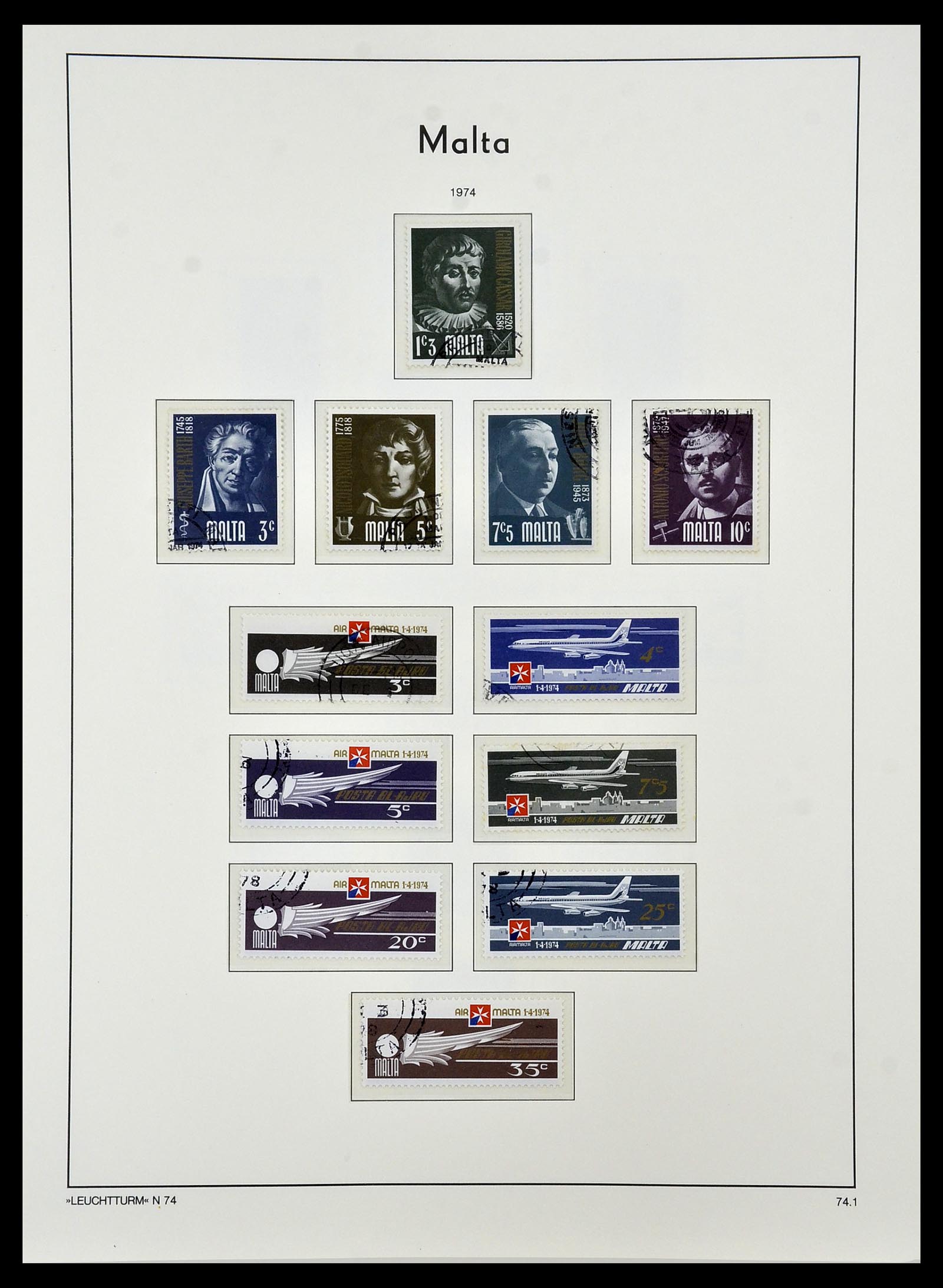 34261 071 - Postzegelverzameling 34261 Gibraltar en Malta 1953-1985.