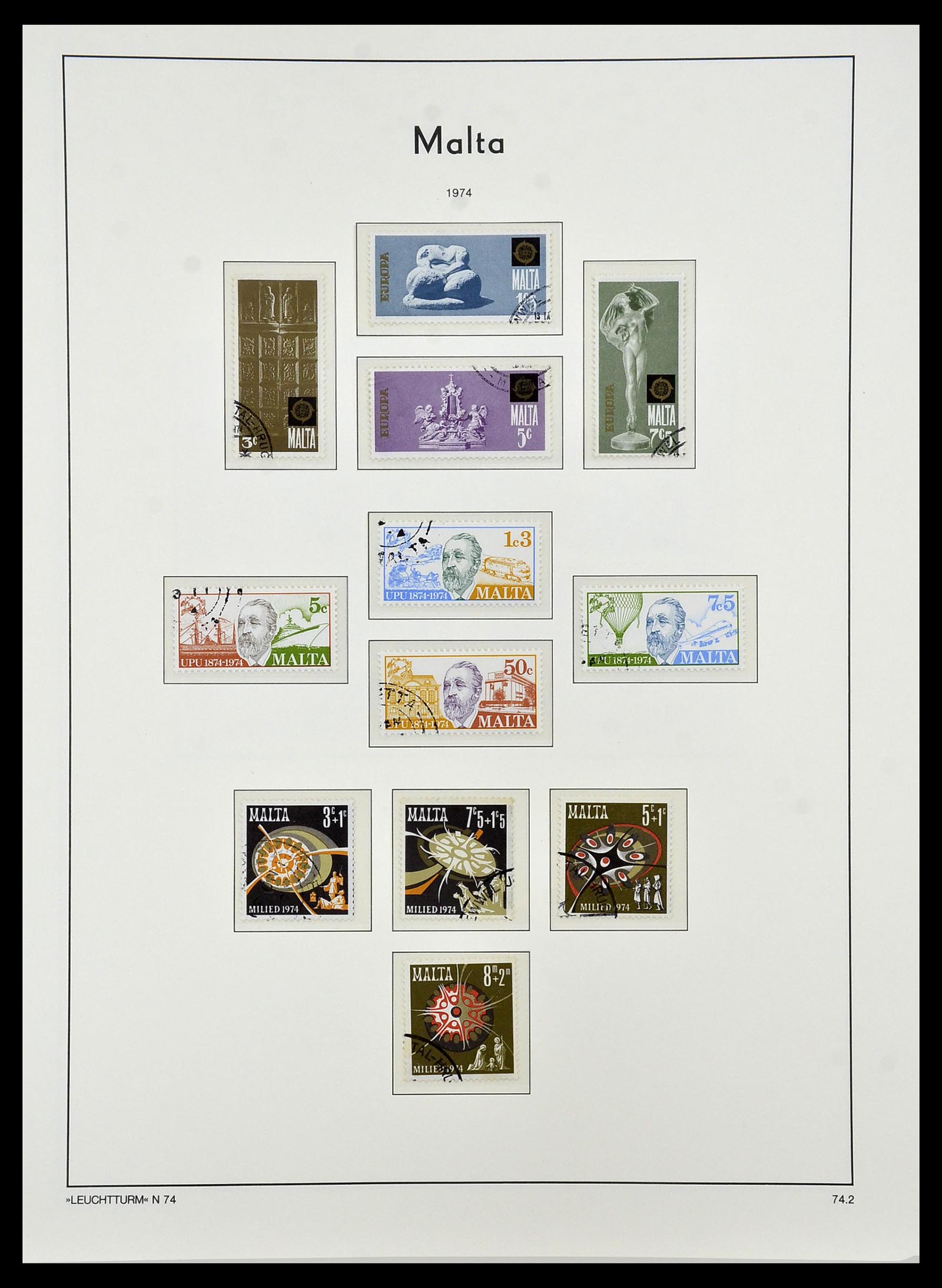 34261 072 - Postzegelverzameling 34261 Gibraltar en Malta 1953-1985.