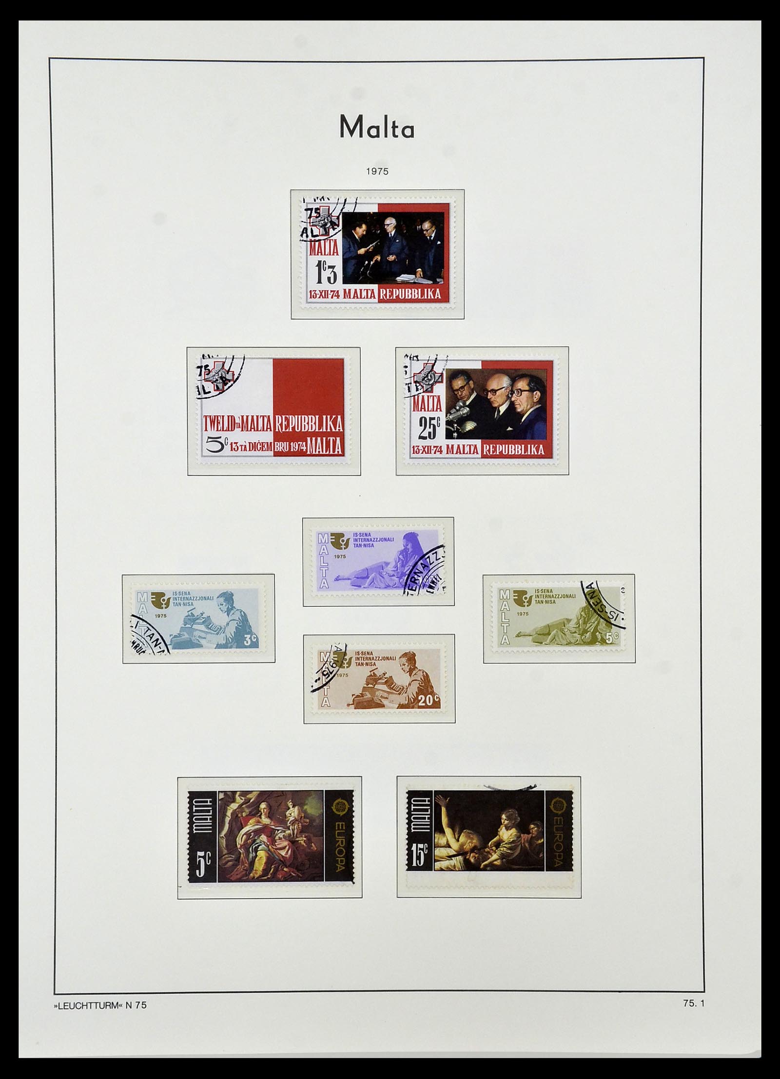 34261 074 - Postzegelverzameling 34261 Gibraltar en Malta 1953-1985.