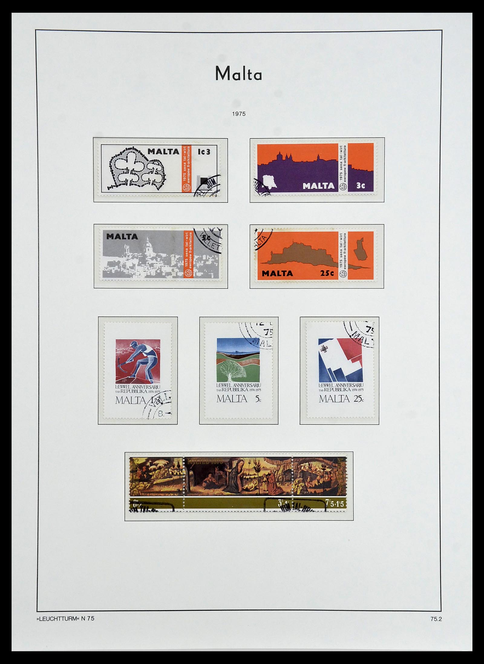 34261 075 - Postzegelverzameling 34261 Gibraltar en Malta 1953-1985.