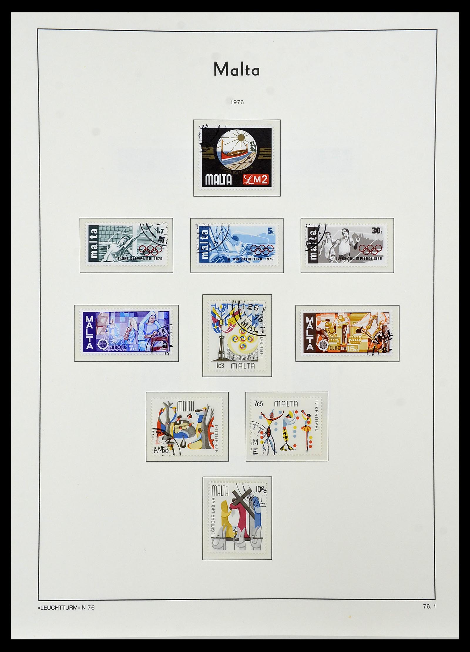 34261 076 - Postzegelverzameling 34261 Gibraltar en Malta 1953-1985.