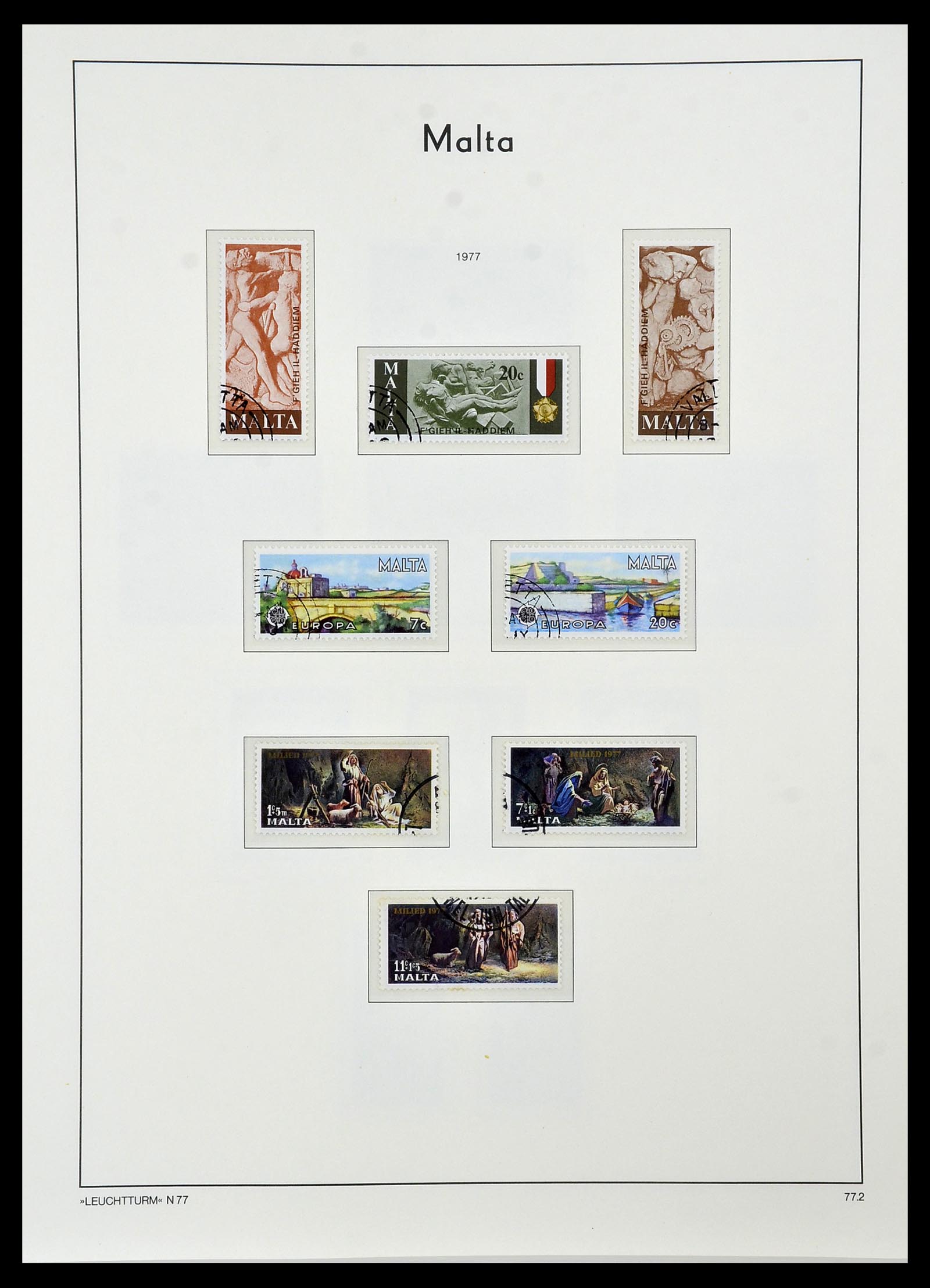 34261 079 - Postzegelverzameling 34261 Gibraltar en Malta 1953-1985.