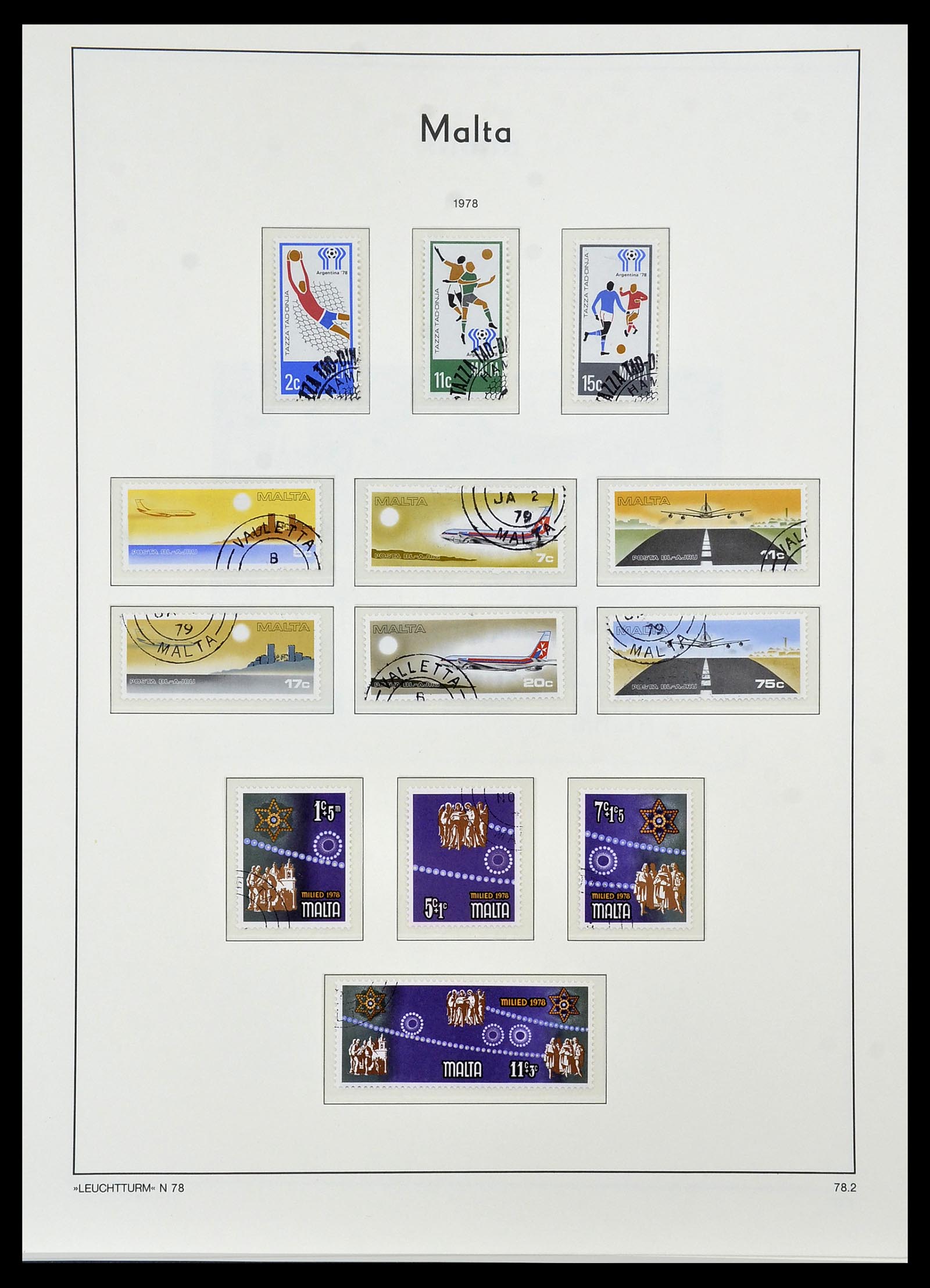 34261 081 - Postzegelverzameling 34261 Gibraltar en Malta 1953-1985.